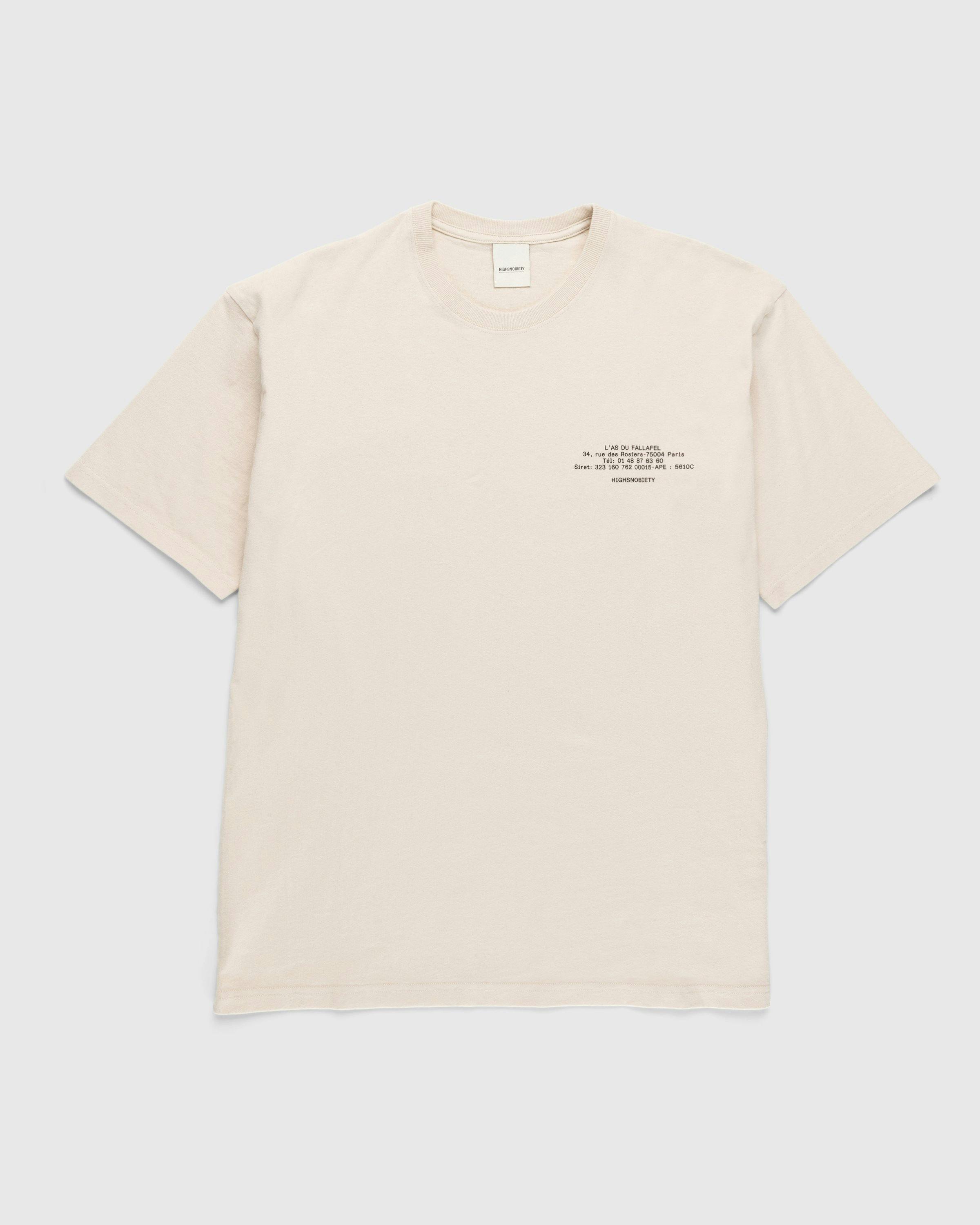 L'As du Fallafel x Highsnobiety - Short Sleeve T-Shirt Off-White - Clothing - Beige - Image 2