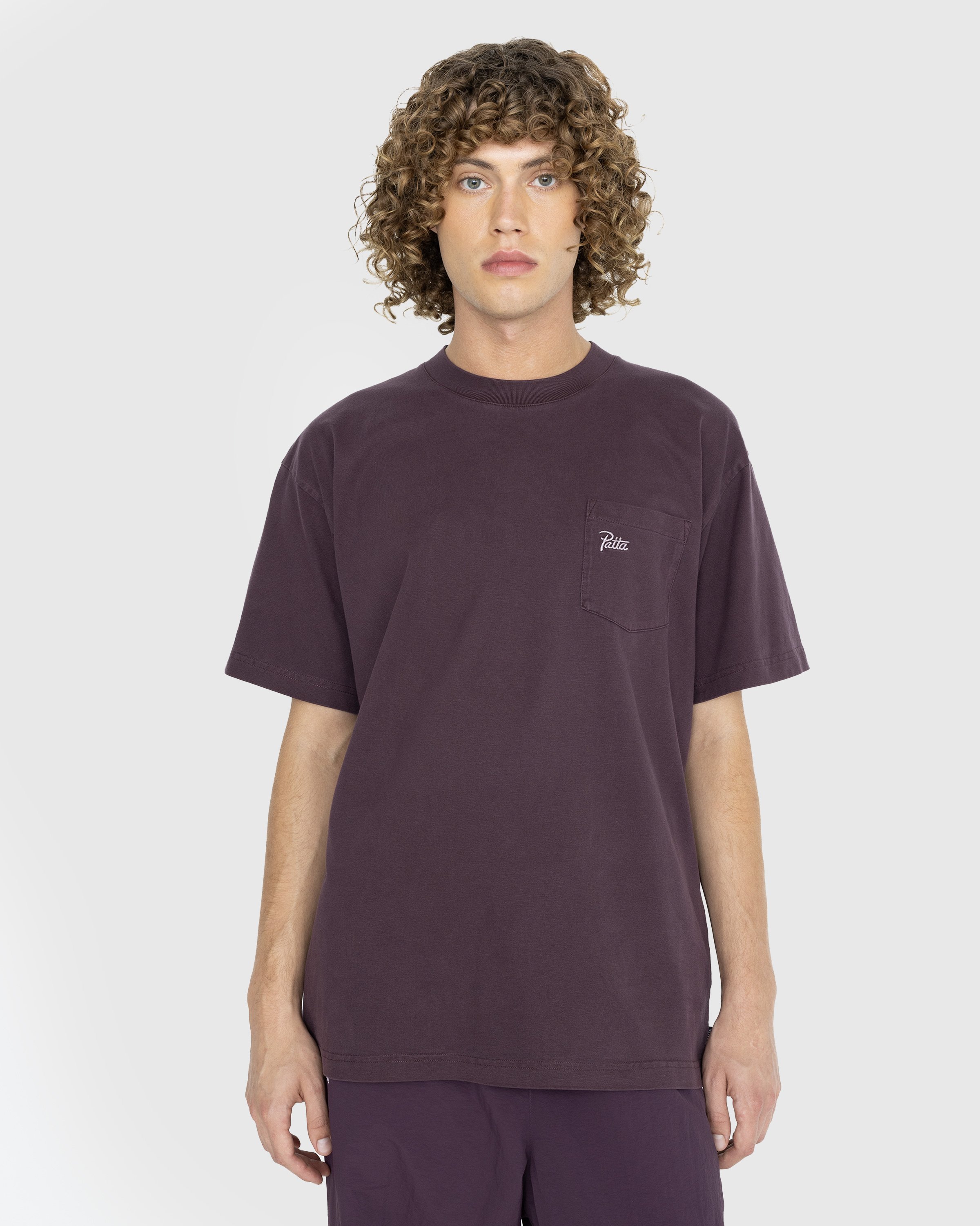 Patta - Basic Washed Pocket T-Shirt Plum Perfect - Clothing - Purple - Image 2