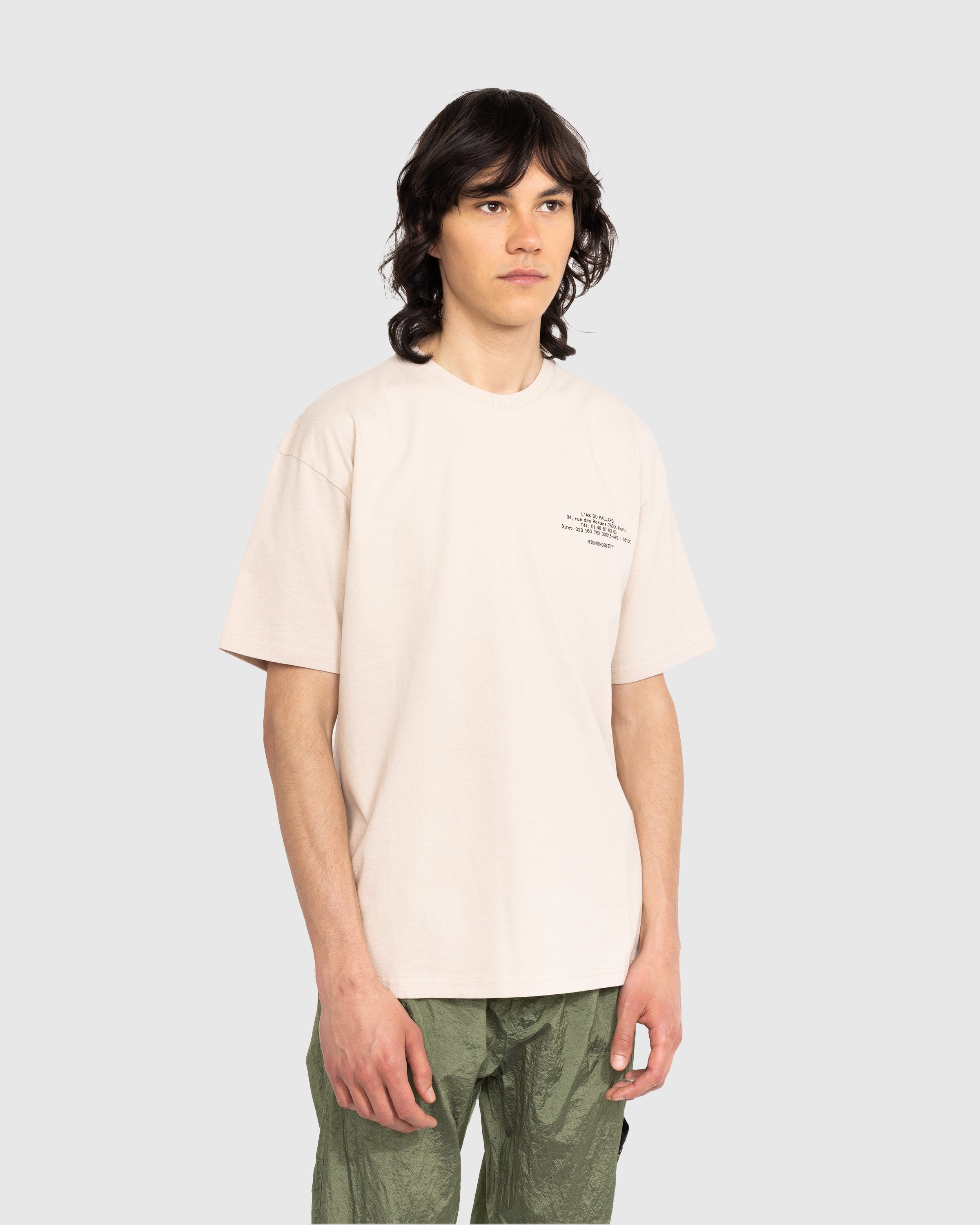 L'As du Fallafel x Highsnobiety - Short Sleeve T-Shirt Off-White - Clothing - Beige - Image 3