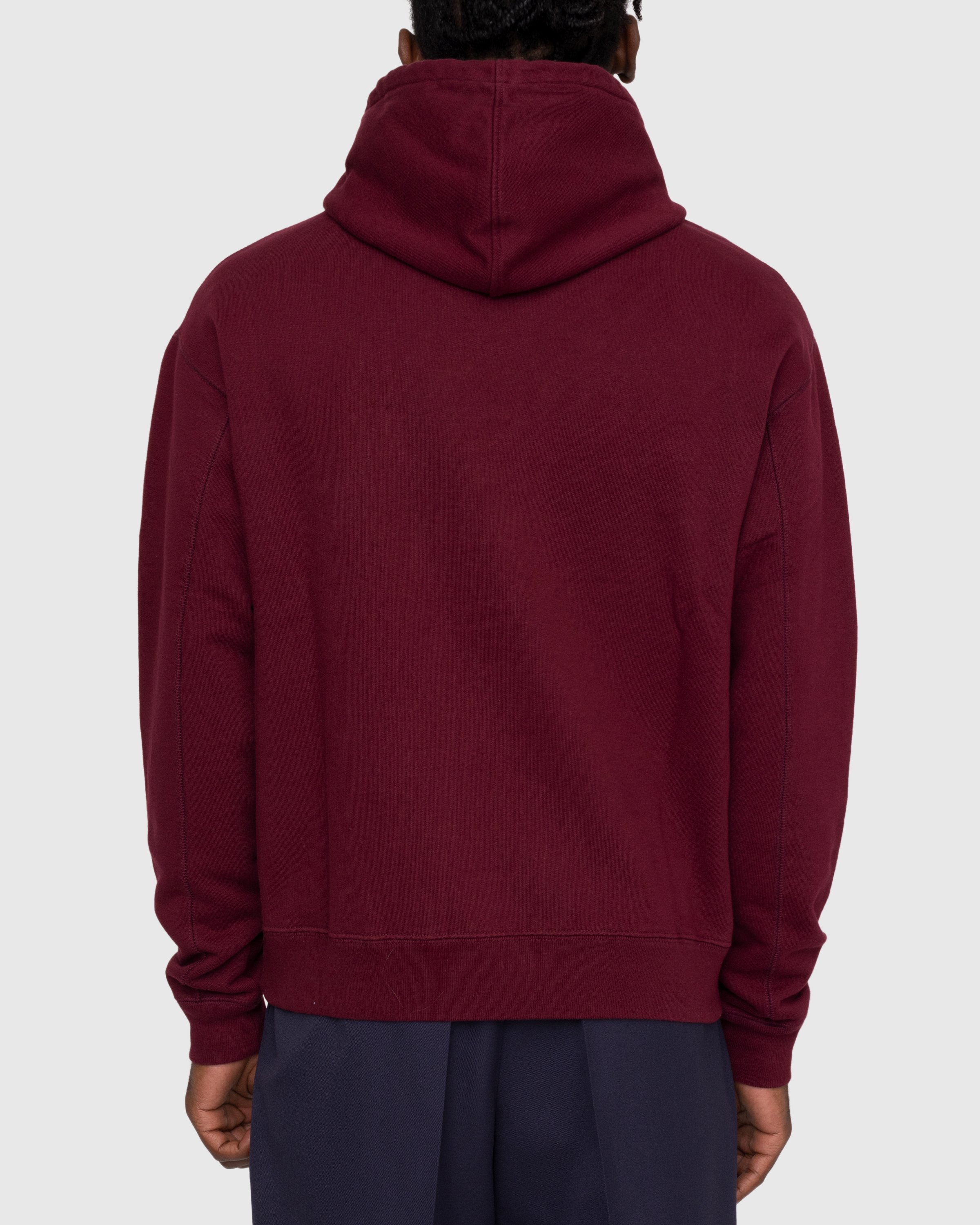 Highsnobiety - Classic Fleece Hoodie Bordeaux - Clothing - Red - Image 4