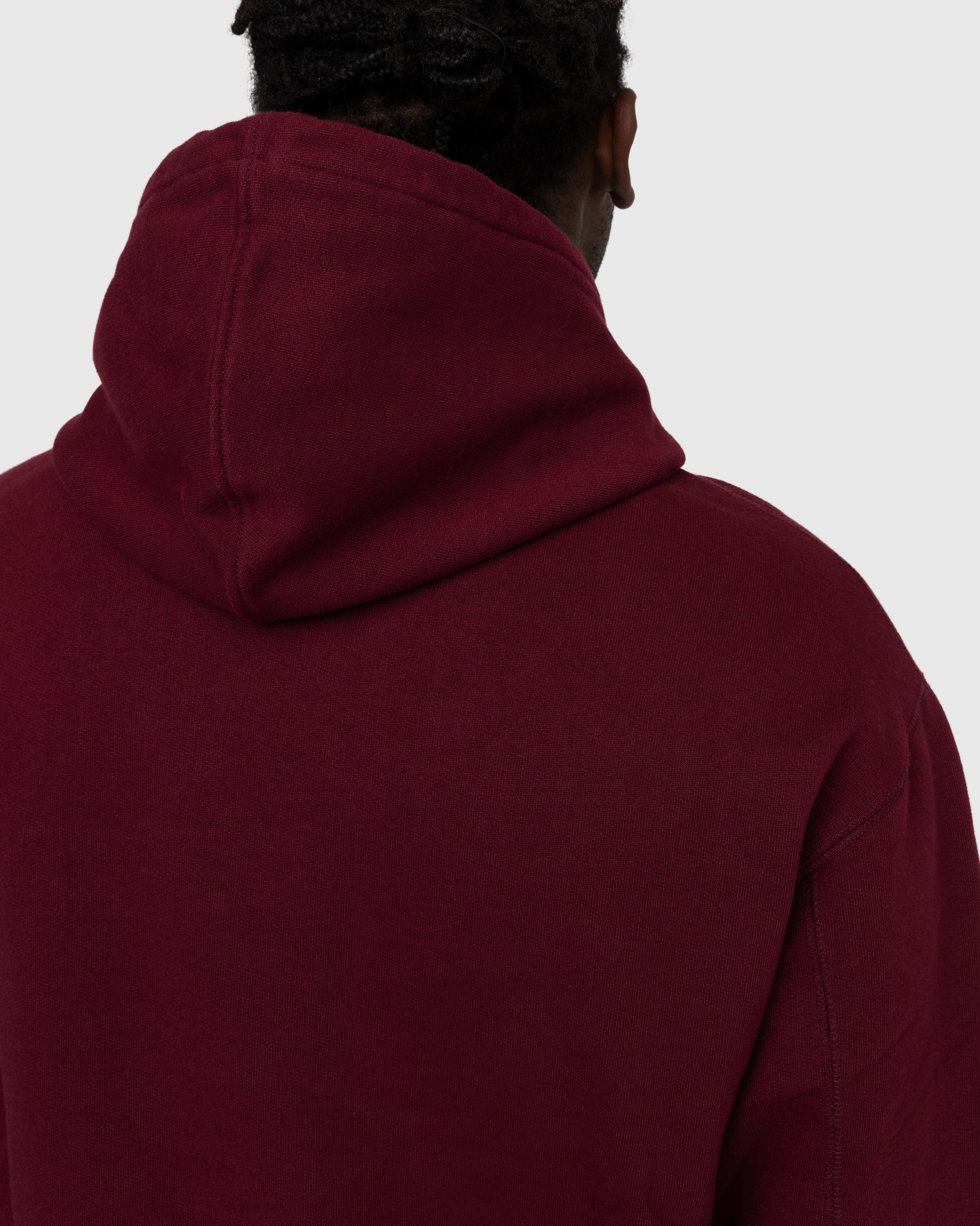 Highsnobiety - Classic Fleece Hoodie Bordeaux - Clothing - Red - Image 5
