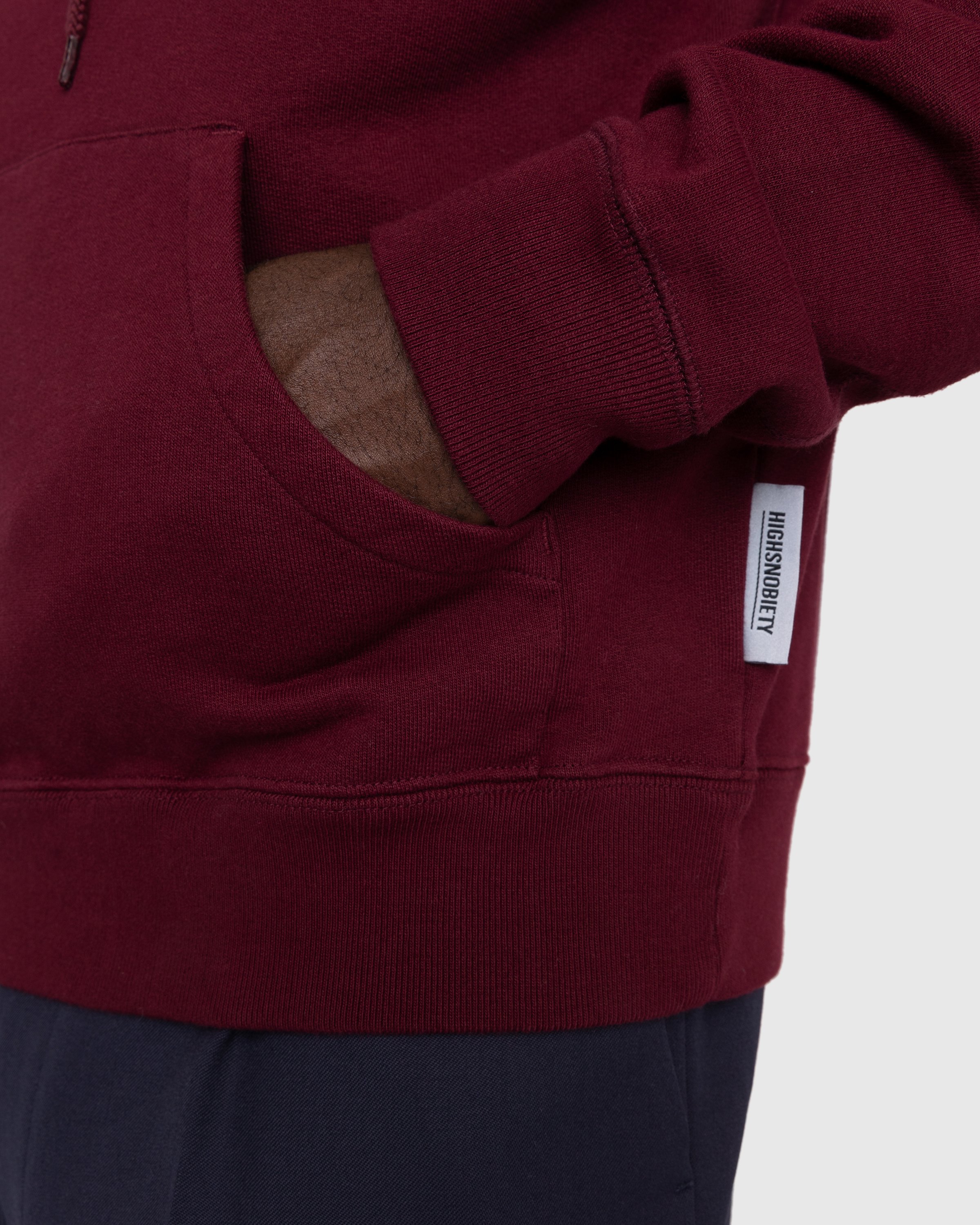 Highsnobiety - Classic Fleece Hoodie Bordeaux - Clothing - Red - Image 6