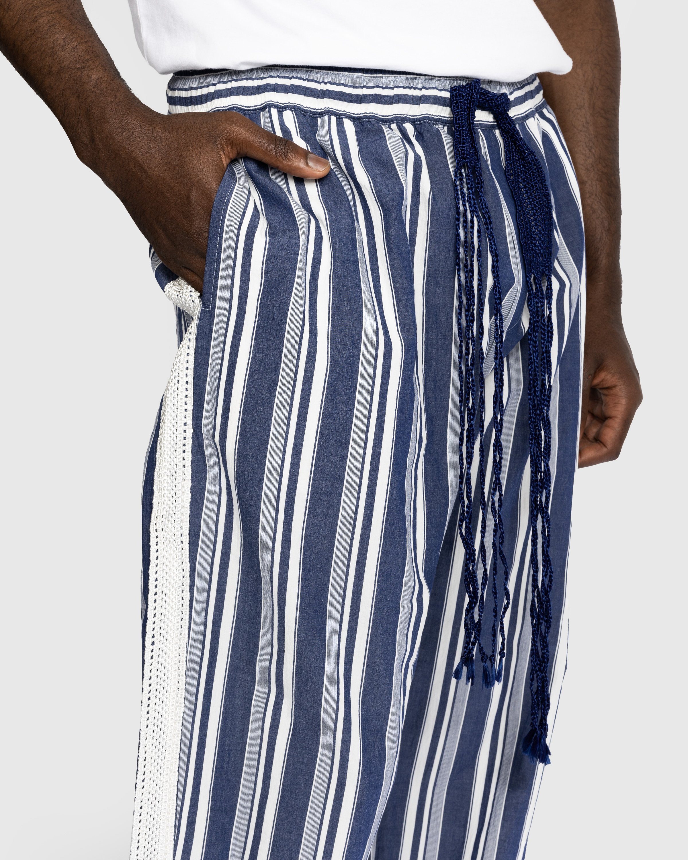 Wales Bonner - Soul Pyjama Trousers - Clothing - Blue - Image 4