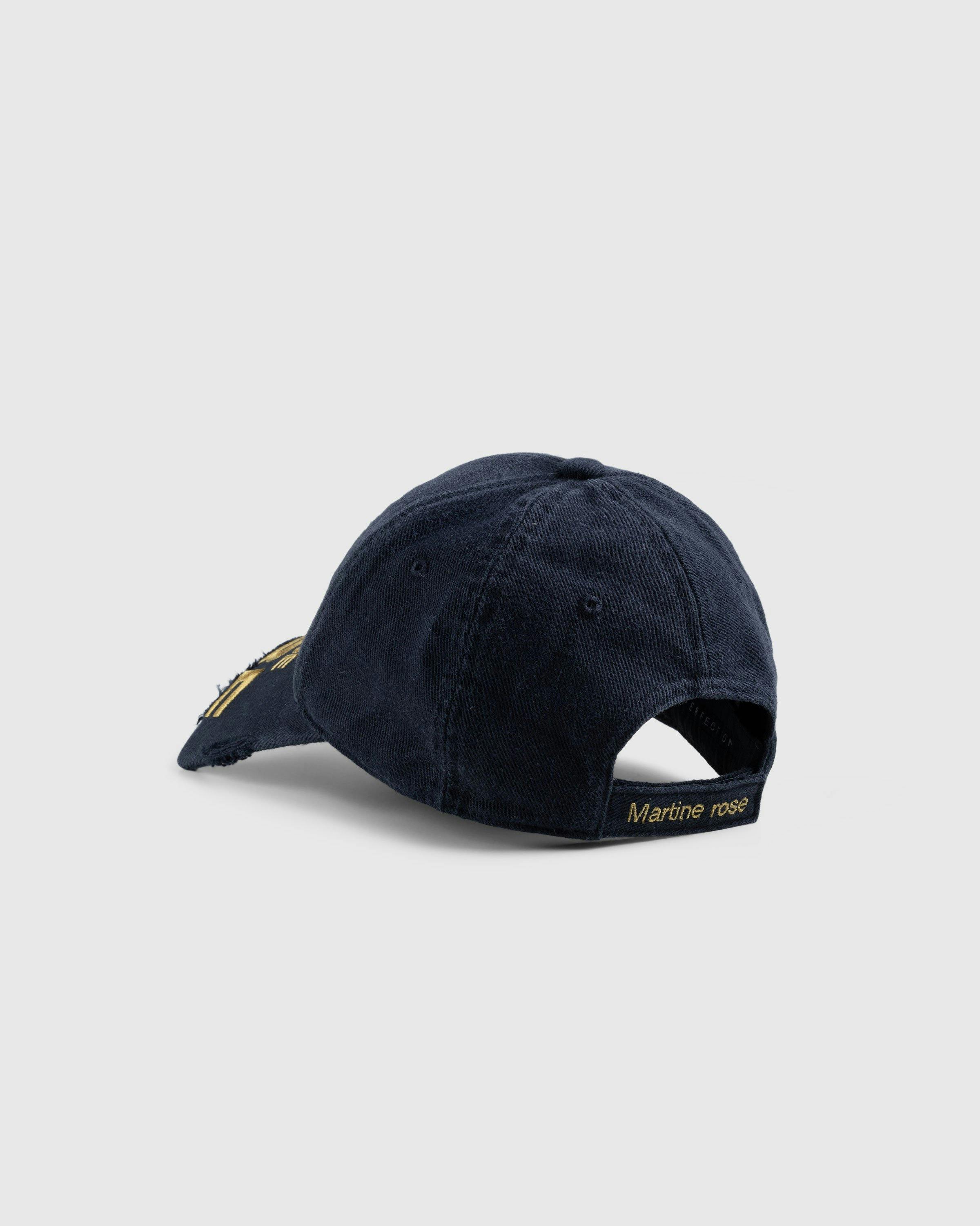 Martine Rose - Cut Peak Cap Navy - Accessories - Blue - Image 3