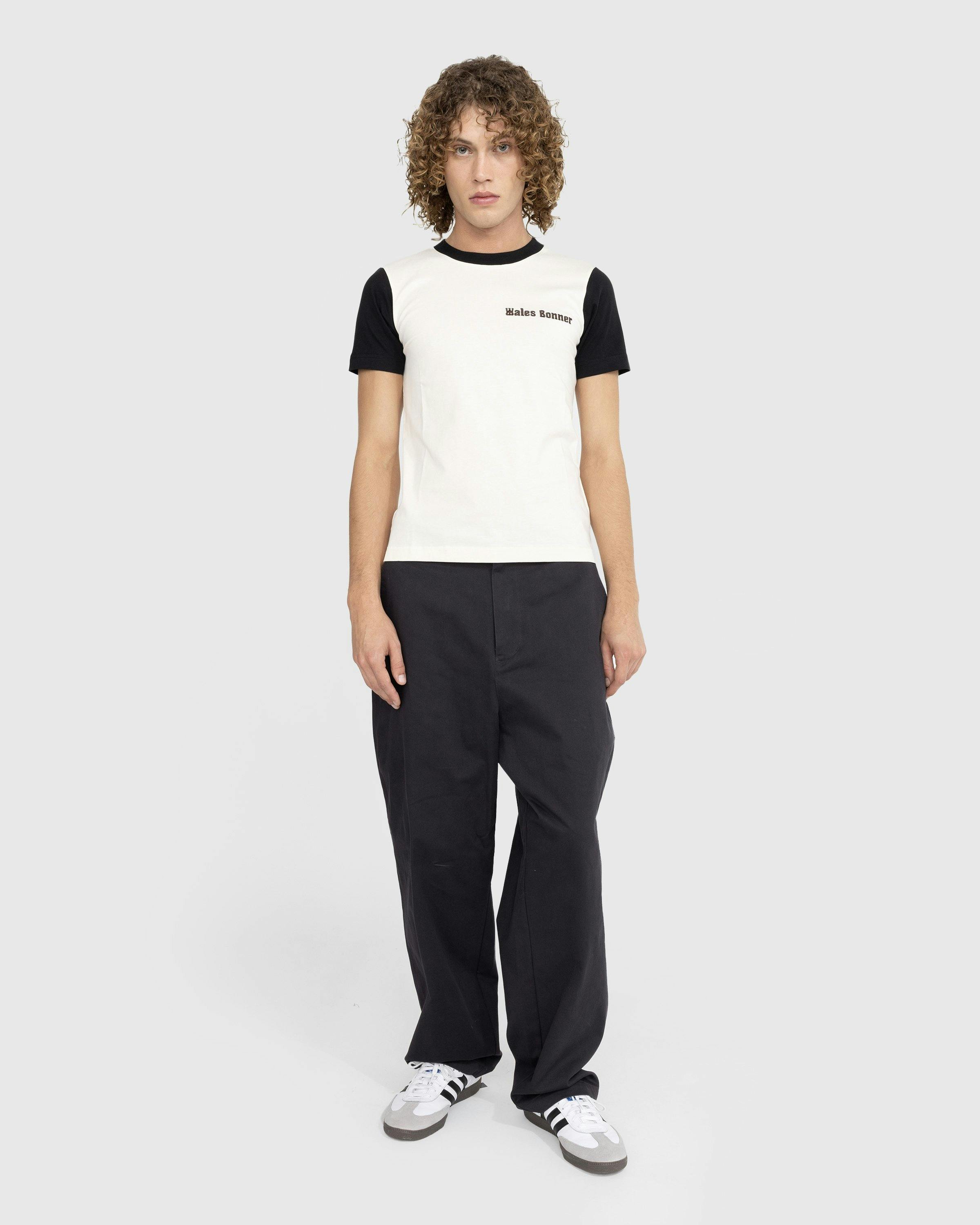 Wales Bonner - Morning Tee Black/Ivory - Clothing - White - Image 4