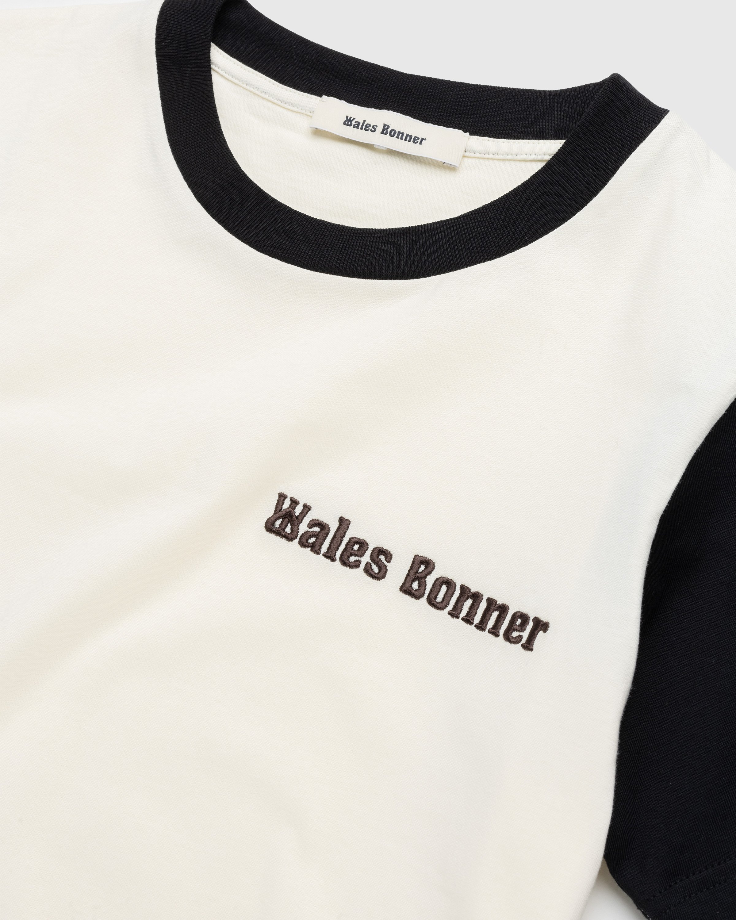 Wales Bonner - Morning Tee Black/Ivory - Clothing - White - Image 6