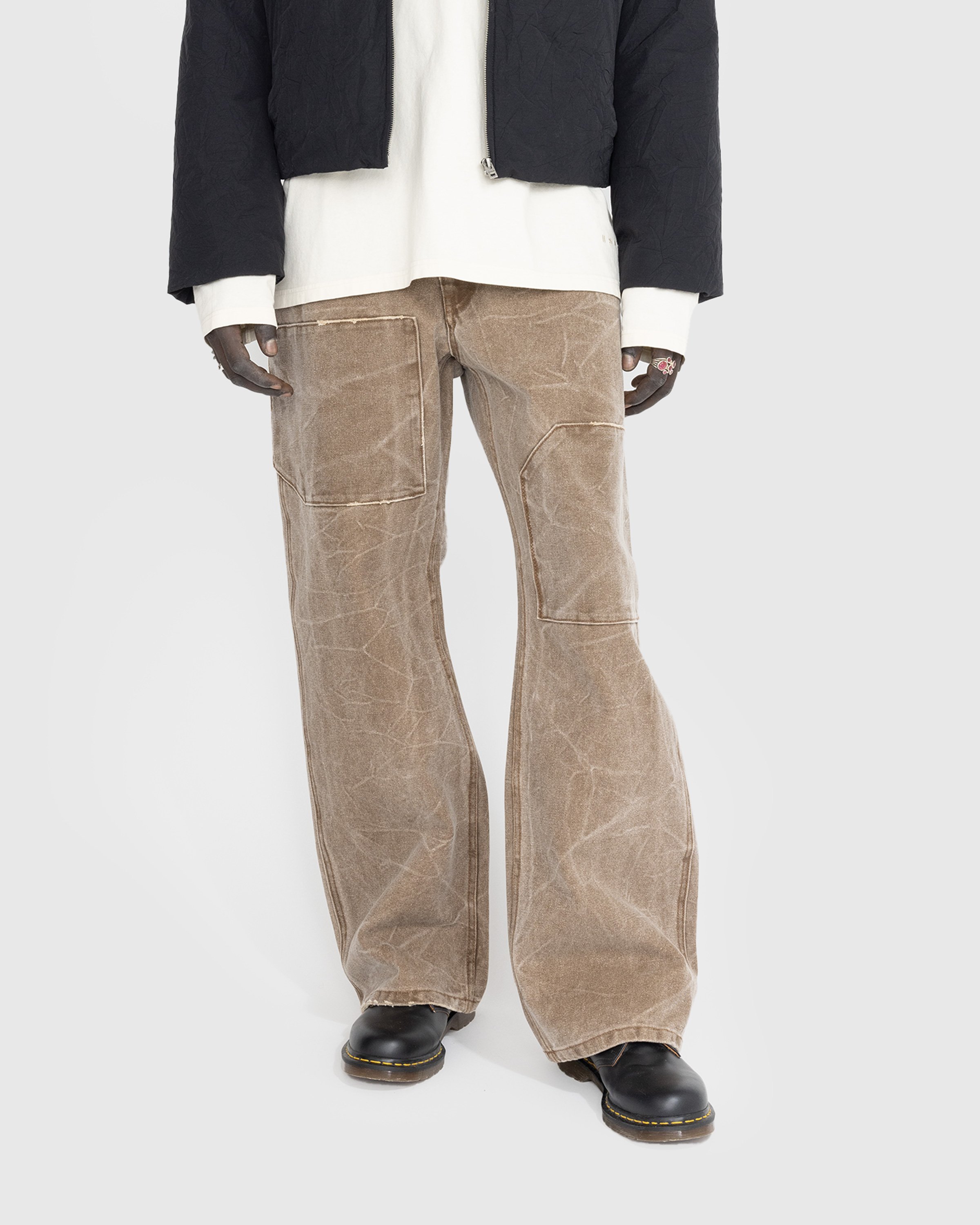 Acne Studios - Patch Canvas Trousers Toffee Brown - Clothing - Brown - Image 2