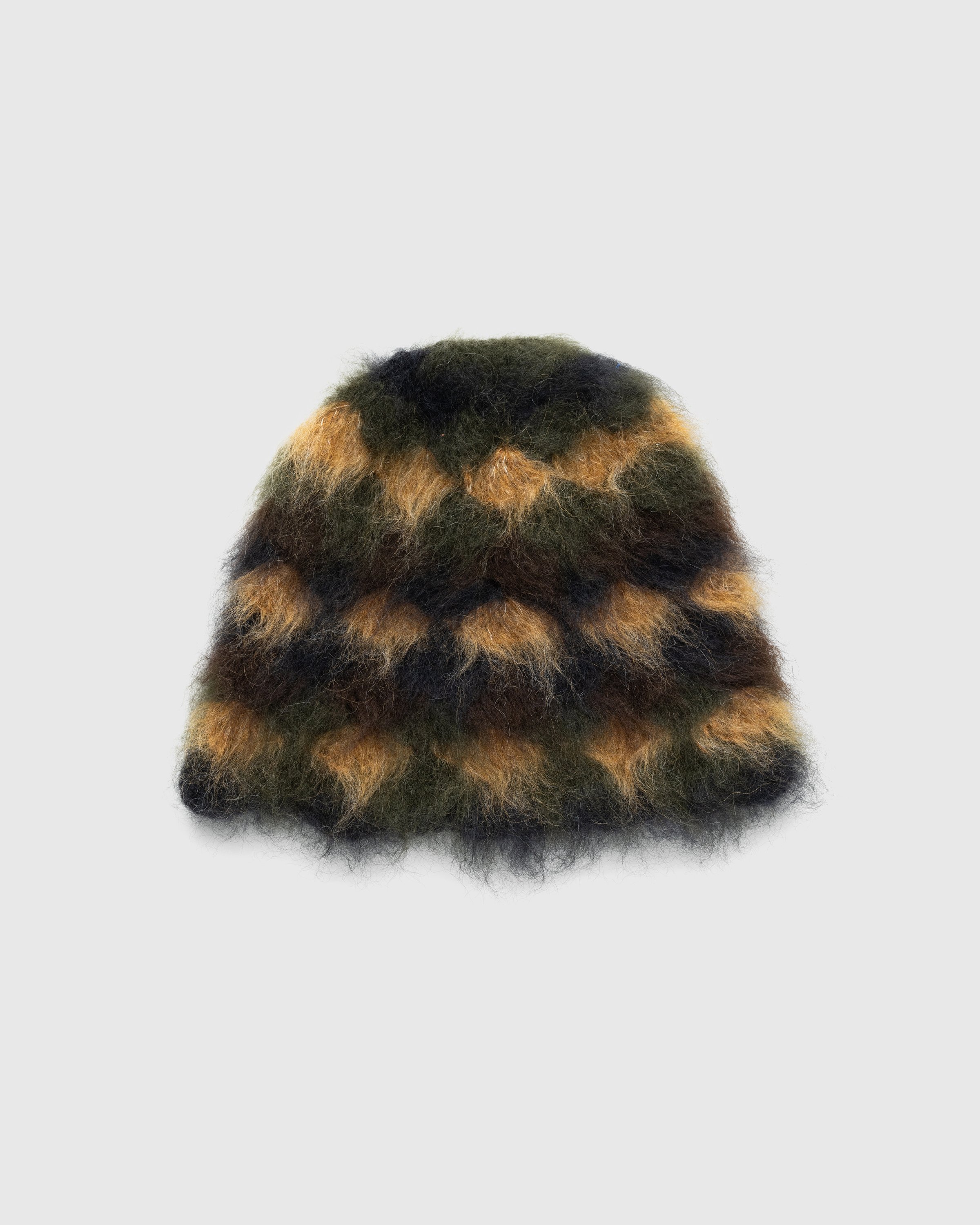 SSU - Brushed Mohair Seashell Bucket Hat Forest Camo - Accessories - Green - Image 1