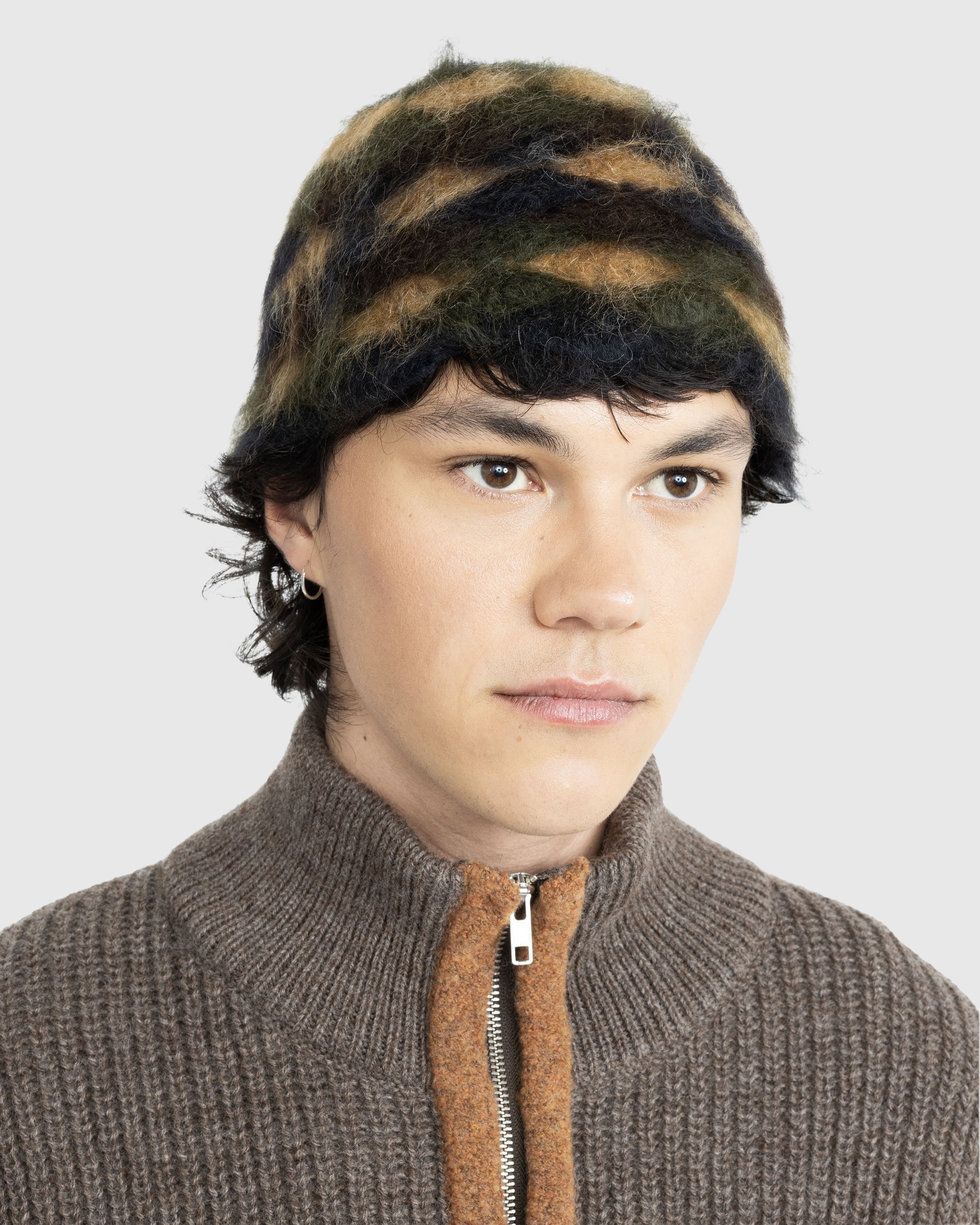 SSU - Brushed Mohair Seashell Bucket Hat Forest Camo - Accessories - Green - Image 2