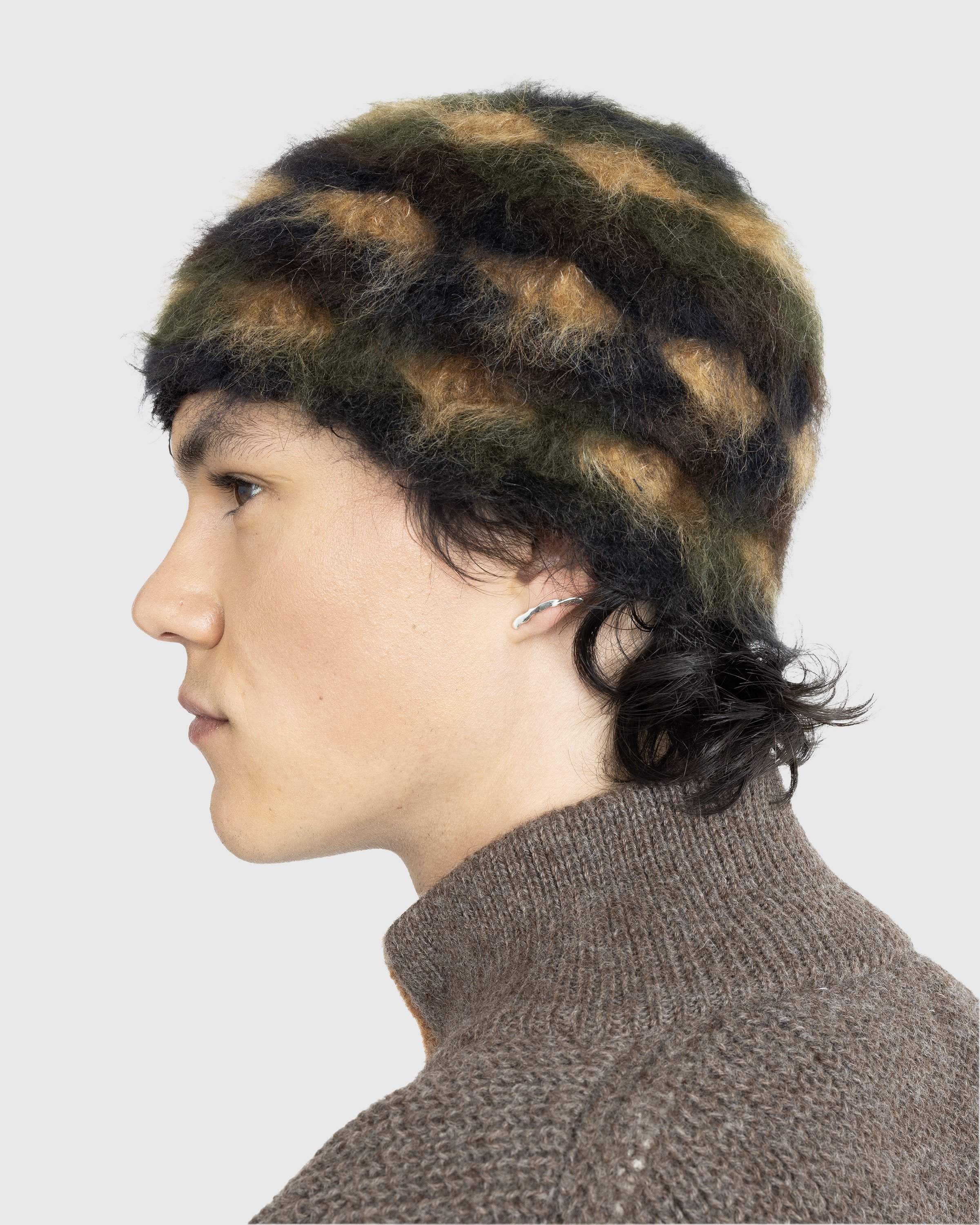 SSU - Brushed Mohair Seashell Bucket Hat Forest Camo - Accessories - Green - Image 3