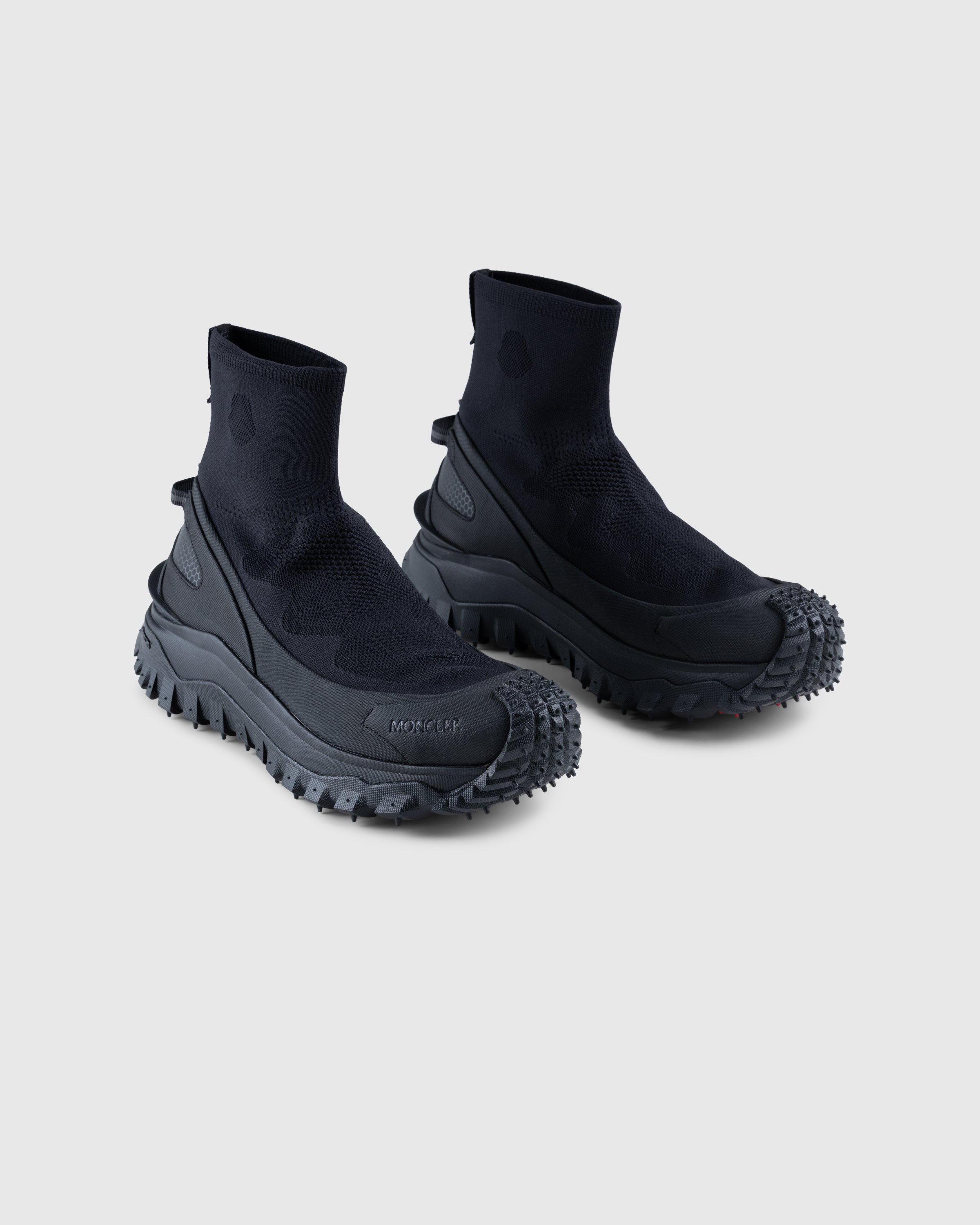 Moncler - Trailgrip Knit High Top Sneakers Black - Footwear - Black - Image 3