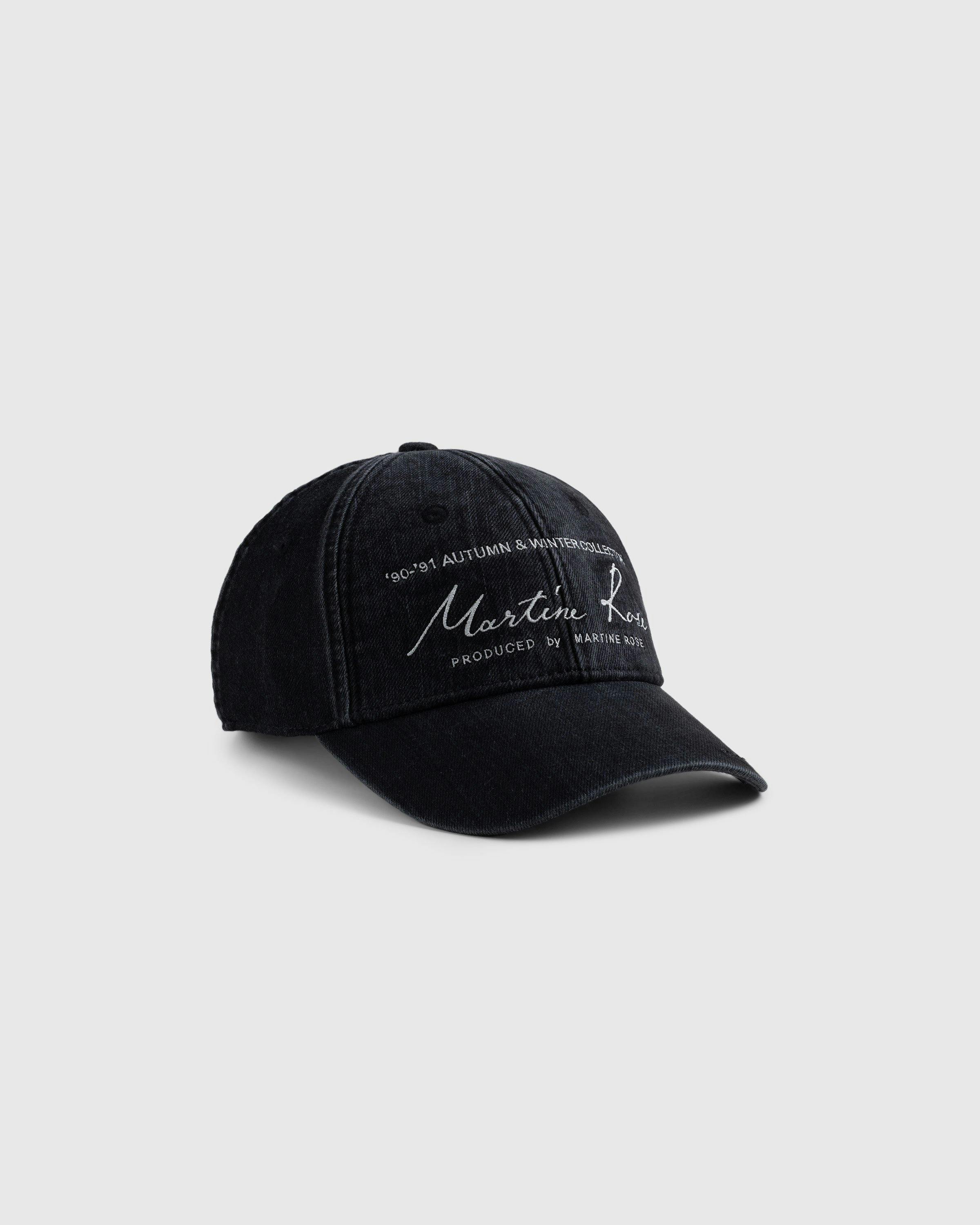 Martine Rose - Signature Cap Washed Black - Accessories - Black - Image 1