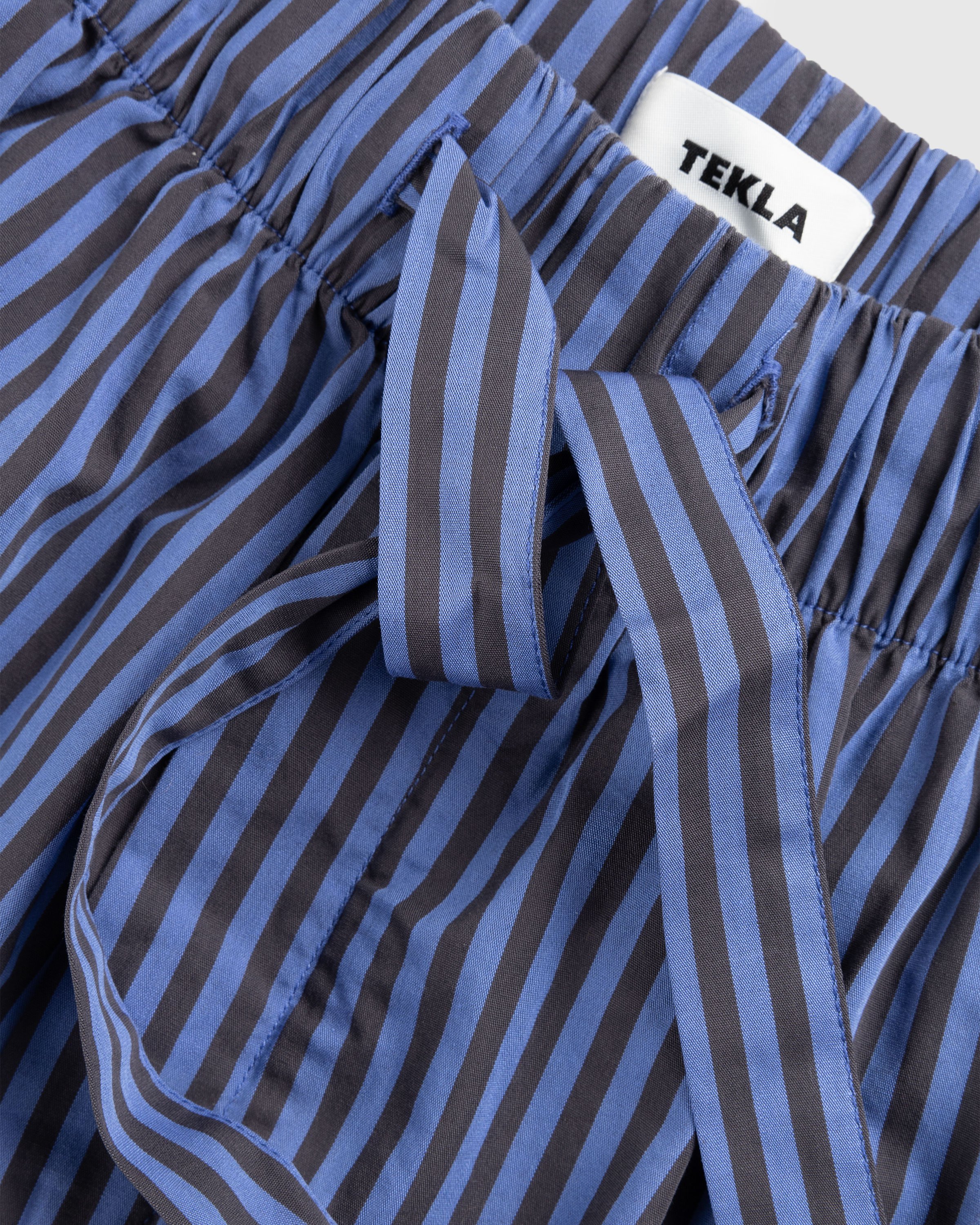 Tekla - Cotton Poplin Pyjamas Shorts Verneuil - Clothing - Blue - Image 6