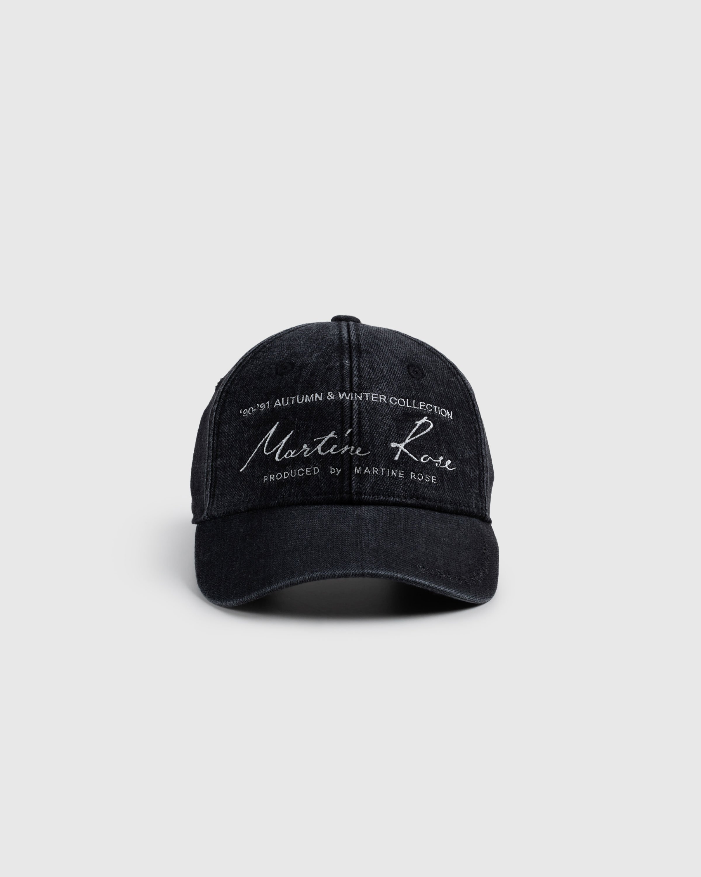 Martine Rose - Signature Cap Washed Black - Accessories - Black - Image 4