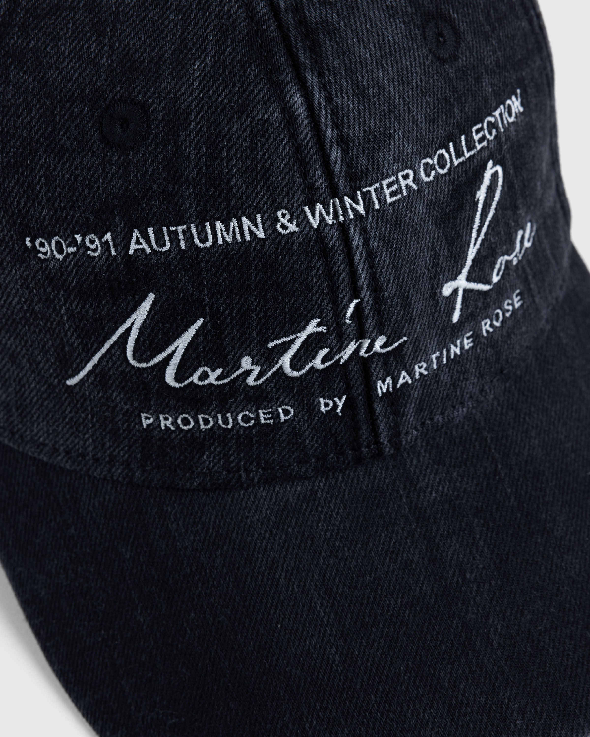 Martine Rose - Signature Cap Washed Black - Accessories - Black - Image 5