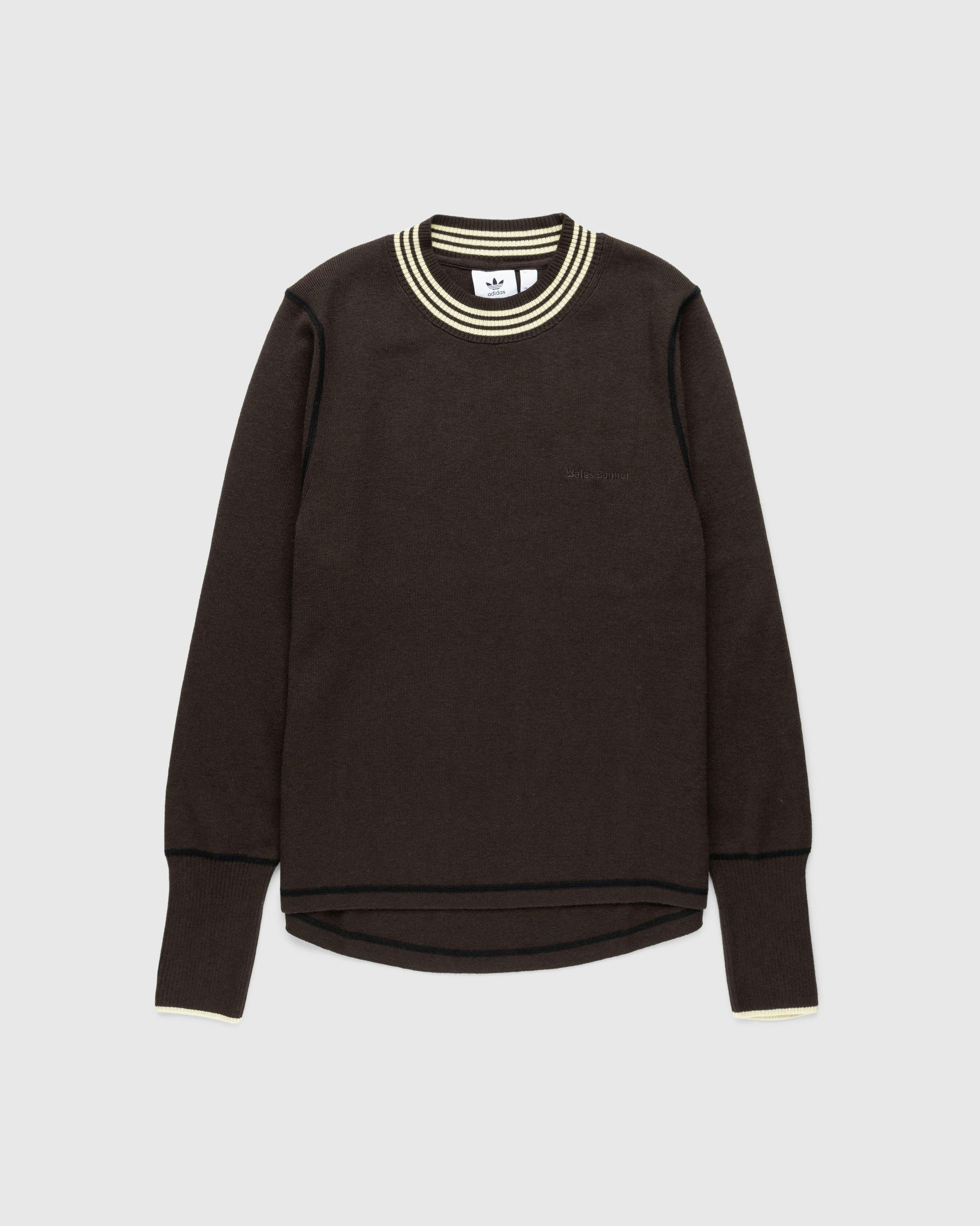 Adidas x Wales Bonner - WB KNIT TOP DBROWN - Clothing - Brown - Image 1