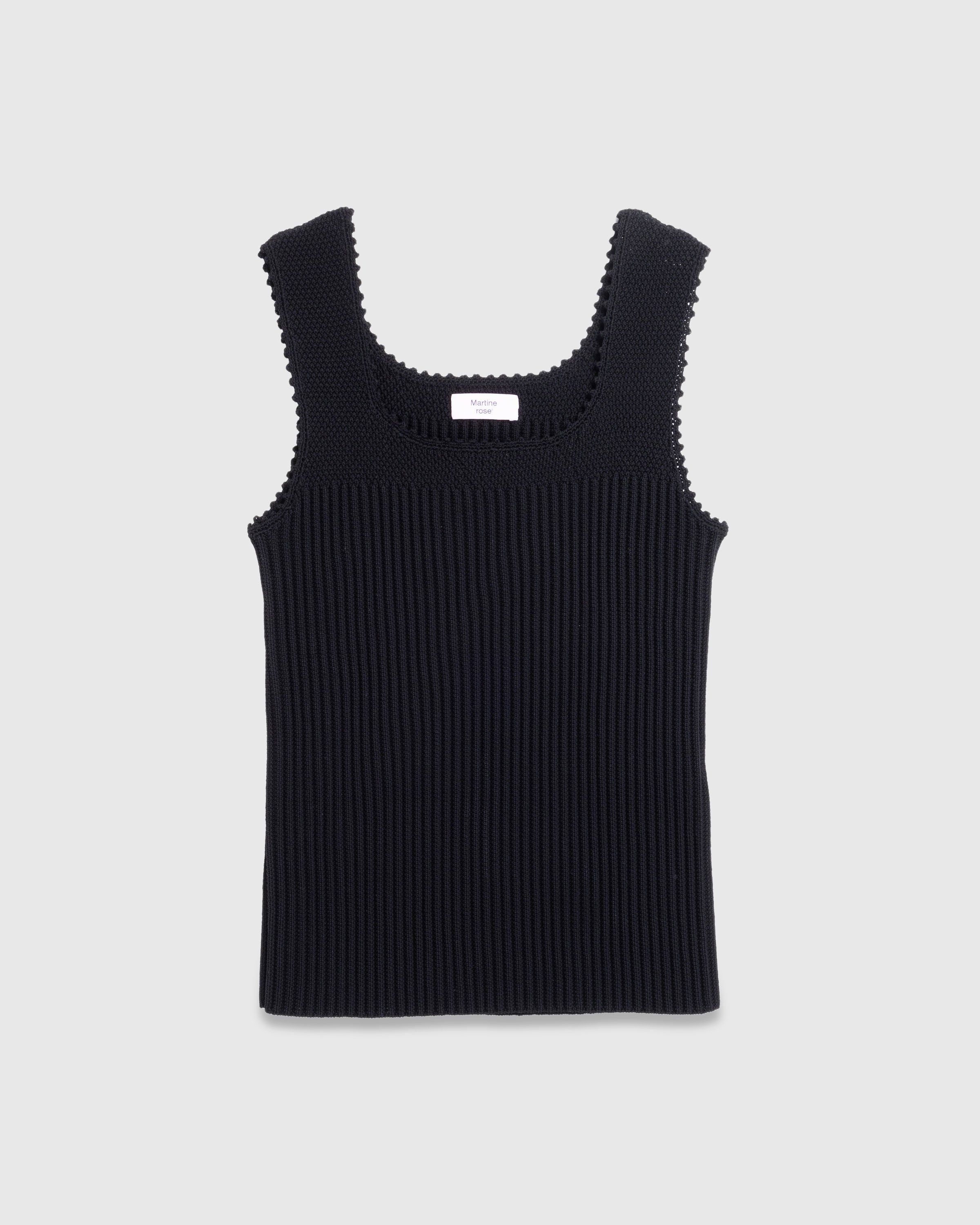 Martine Rose - Crochet Vest Black - Clothing - Black - Image 1