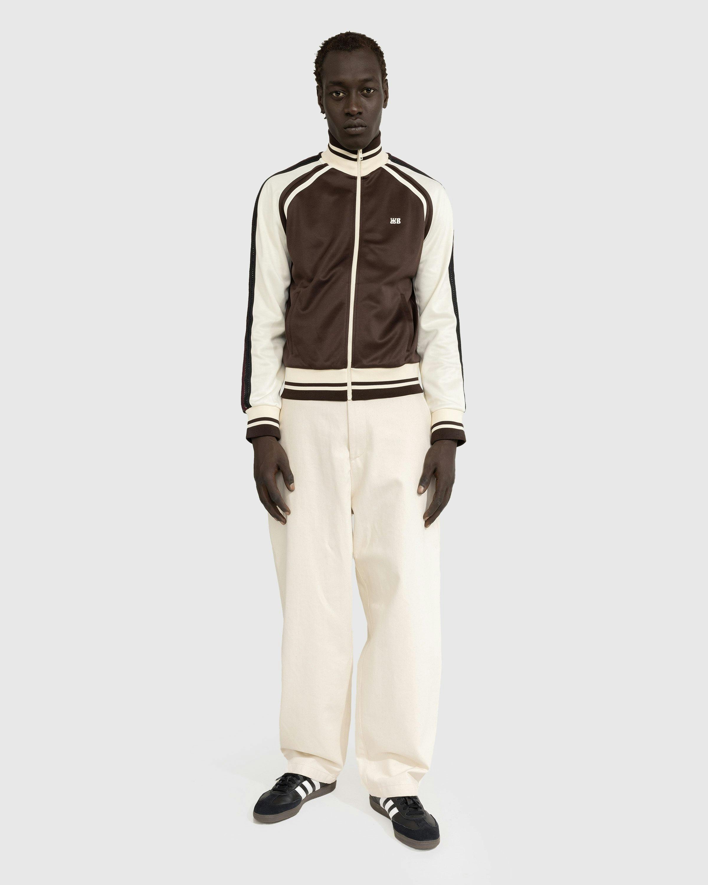 Wales Bonner - Kola Track Top Chestnut Brown/Ivory - Clothing - Brown - Image 3