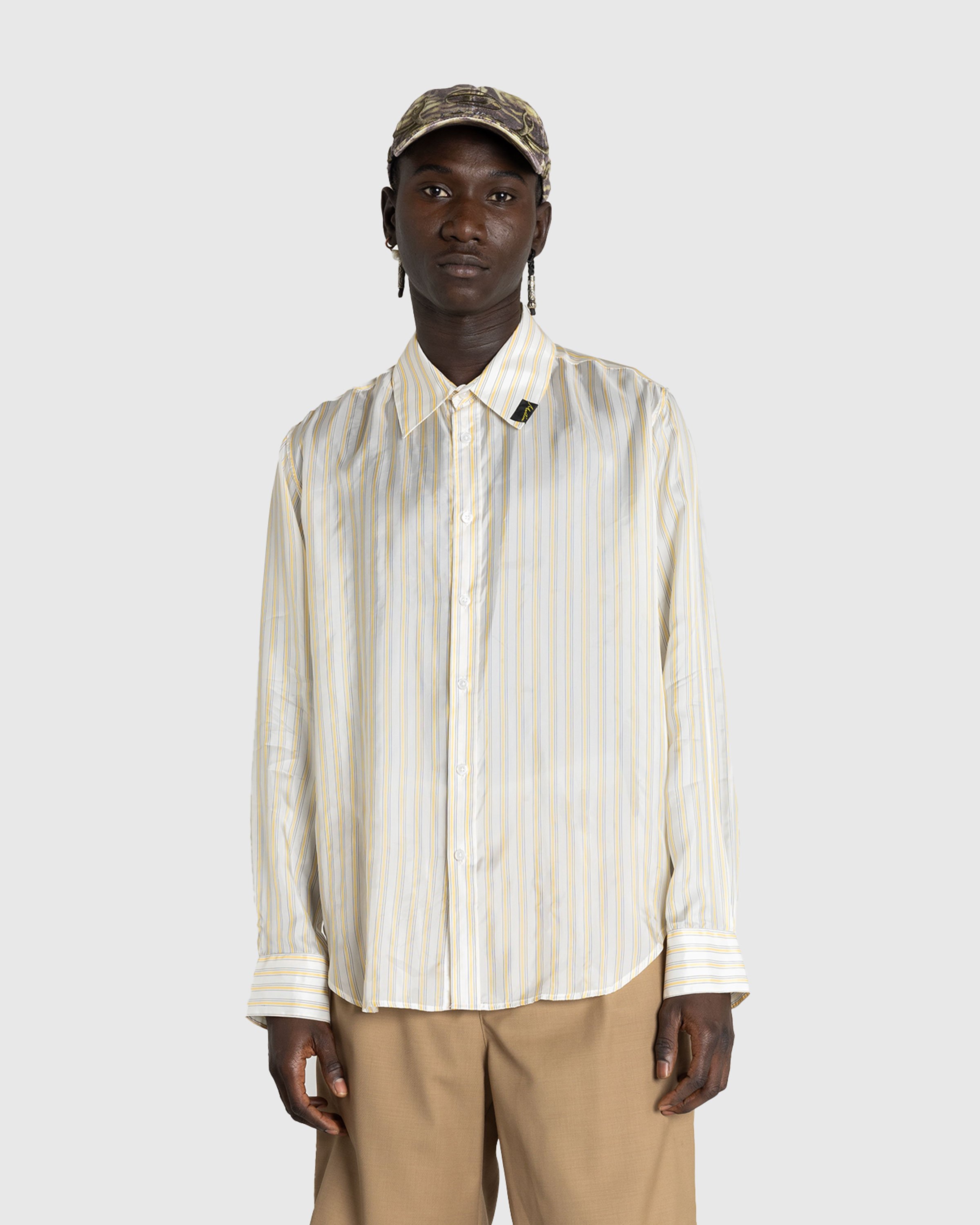 Martine Rose - Classic Shirt Yellow/White Stripe - Clothing - Yellow - Image 2
