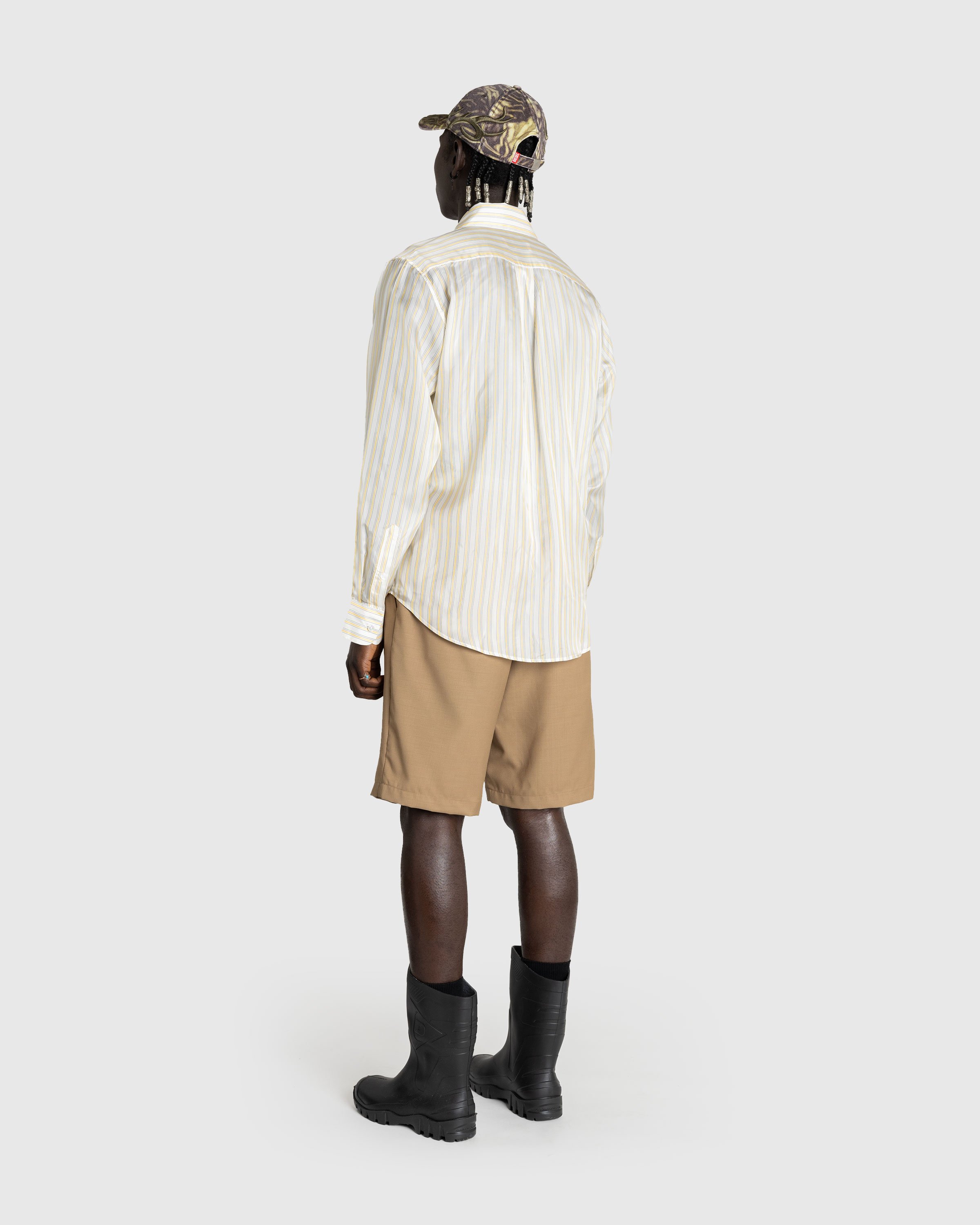 Martine Rose - Classic Shirt Yellow/White Stripe - Clothing - Yellow - Image 4