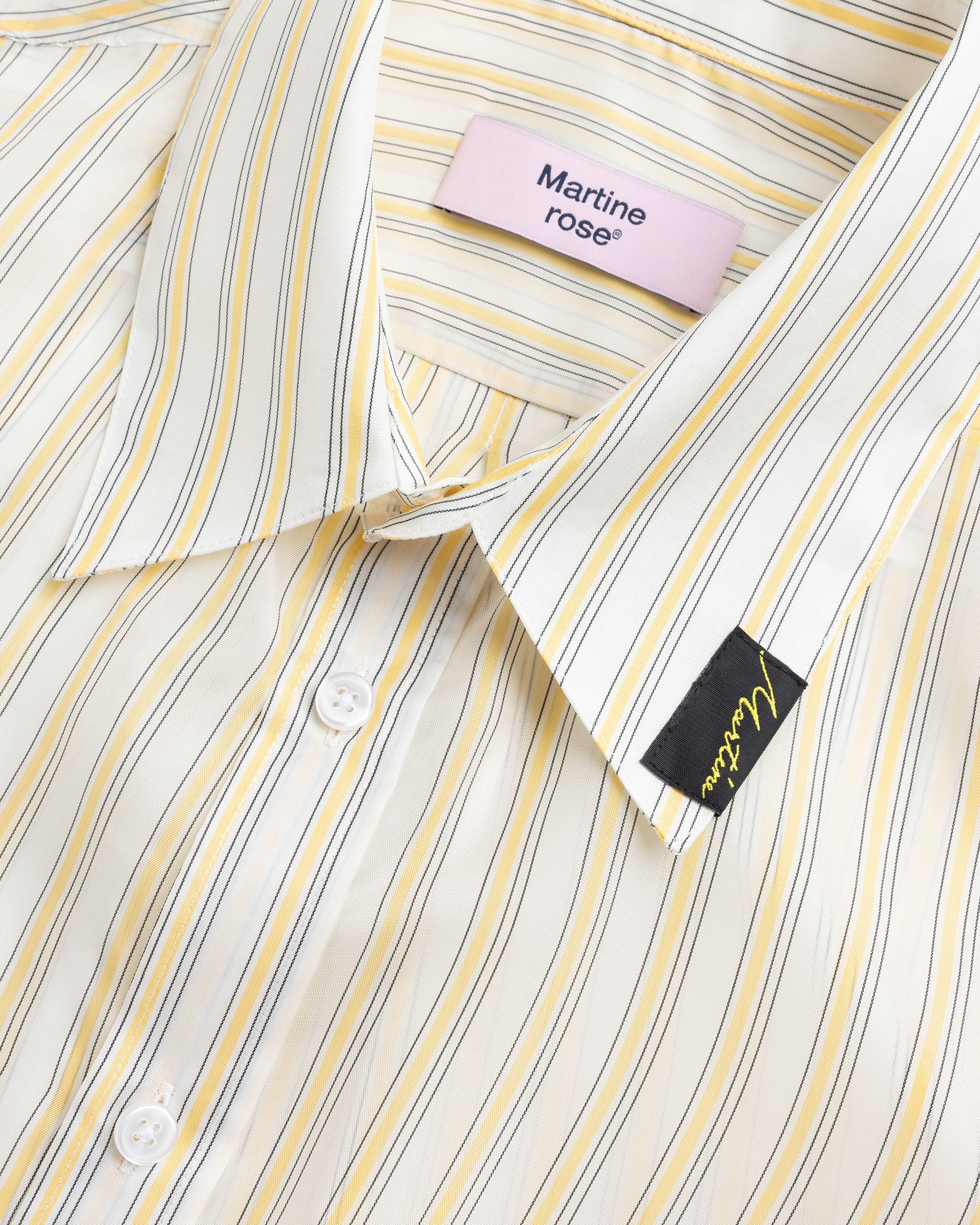 Martine Rose - Classic Shirt Yellow/White Stripe - Clothing - Yellow - Image 6