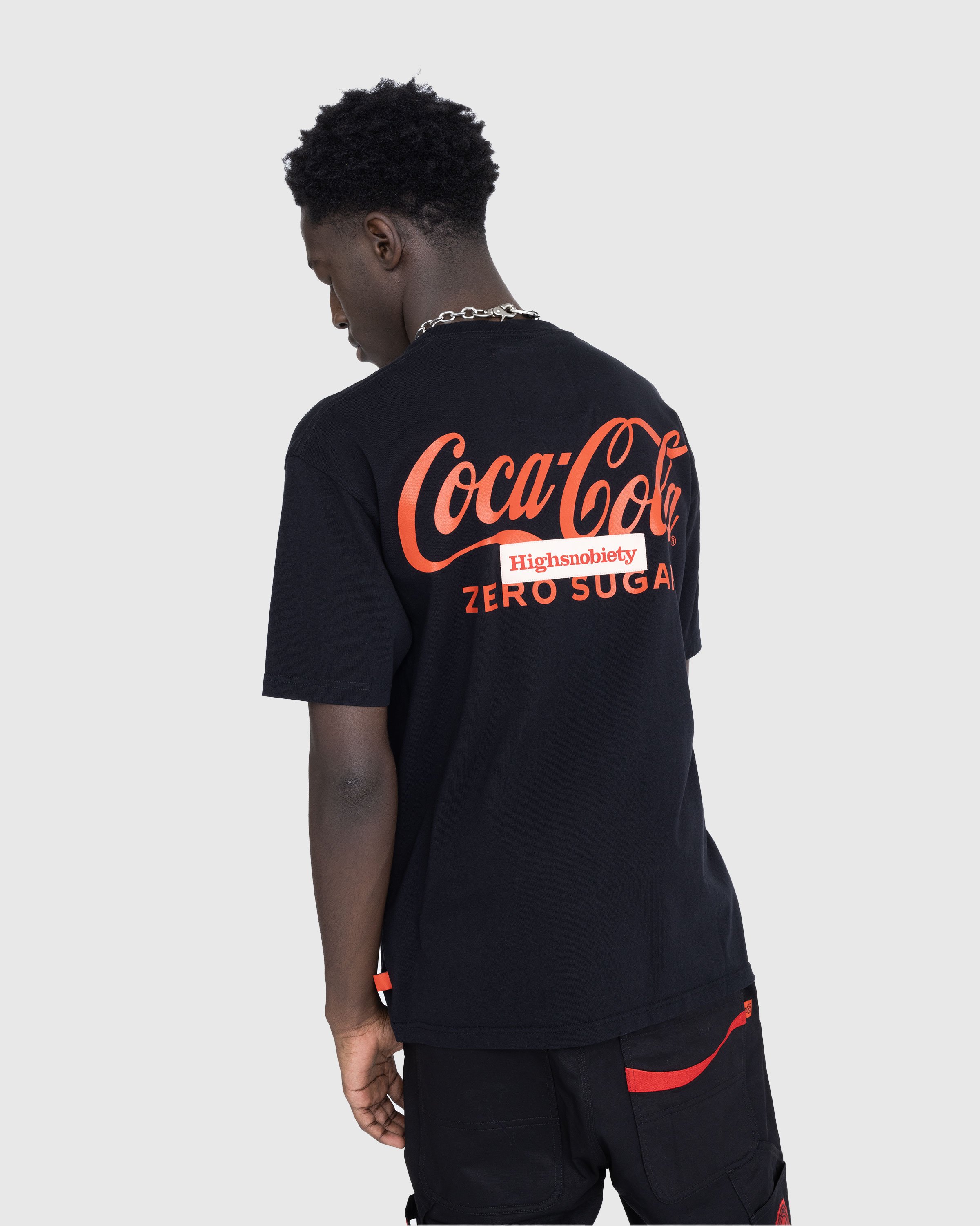 Highsnobiety x Coca-Cola Zero Sugar - Short Sleeve T-Shirt Black - Clothing - Black - Image 4