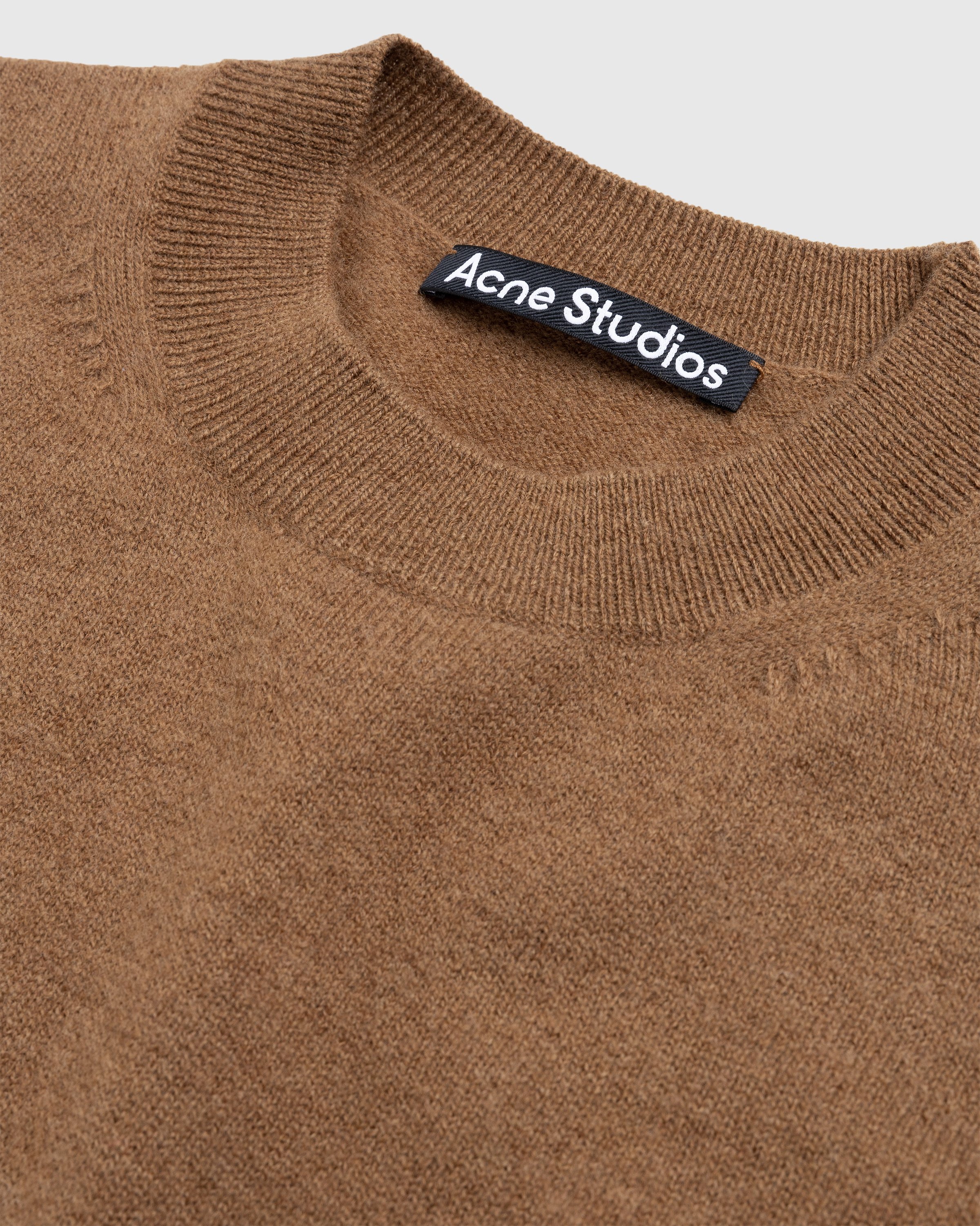 Acne Studios - Wool Crewneck Sweater Toffee Brown - Clothing - Brown - Image 5
