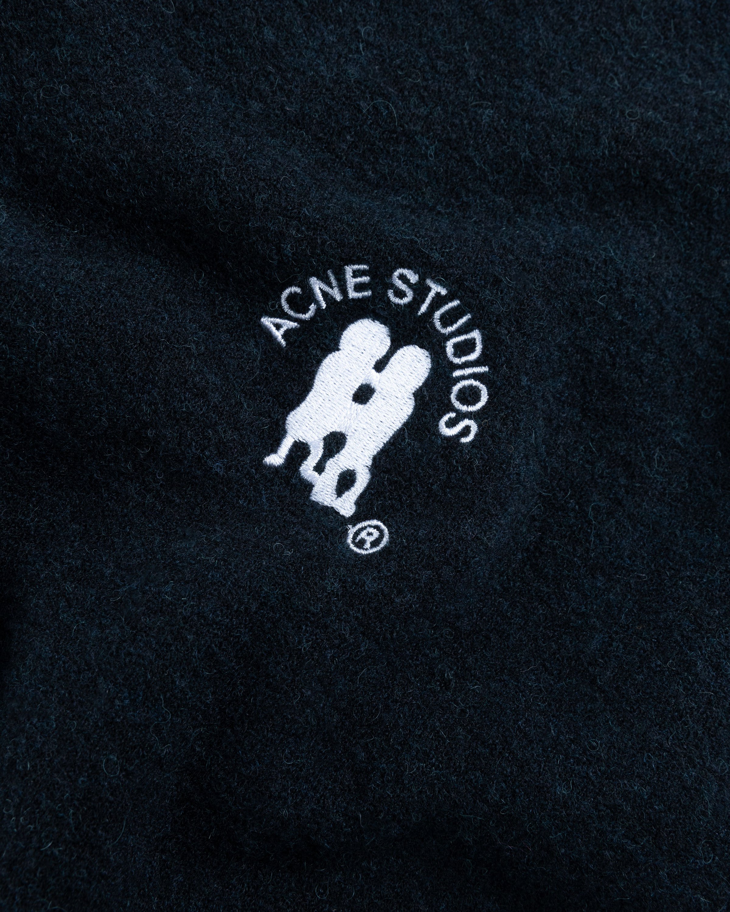 Acne Studios - Embroidered Logo Crewneck Dark Navy Melange - Clothing - Blue - Image 6