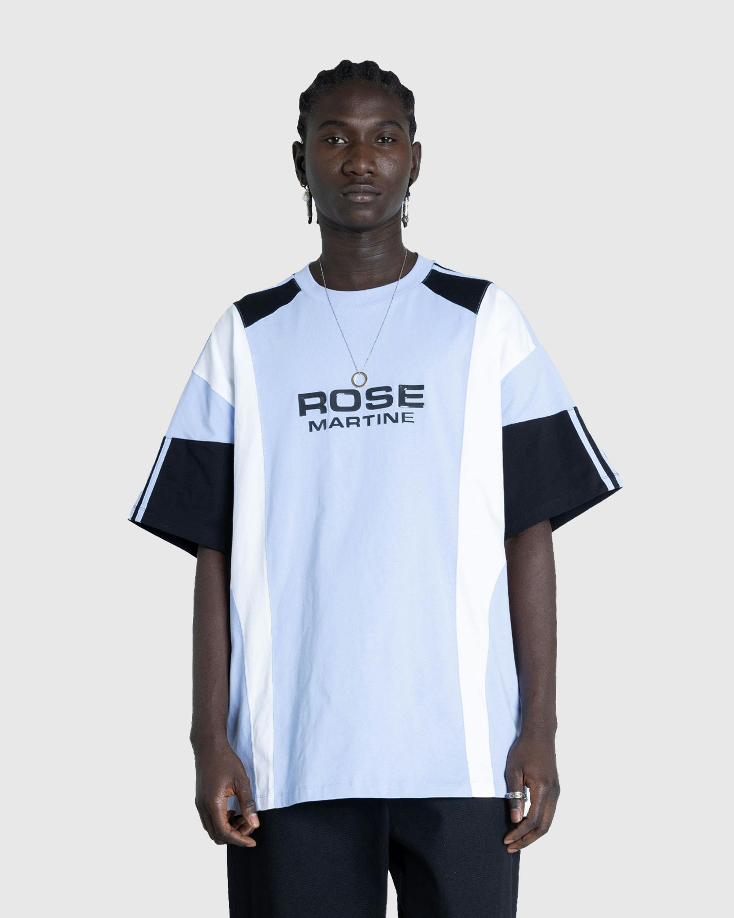 Martine Rose - Oversized Panelled T-Shirt Blue / White / Black - Clothing - Blue - Image 2