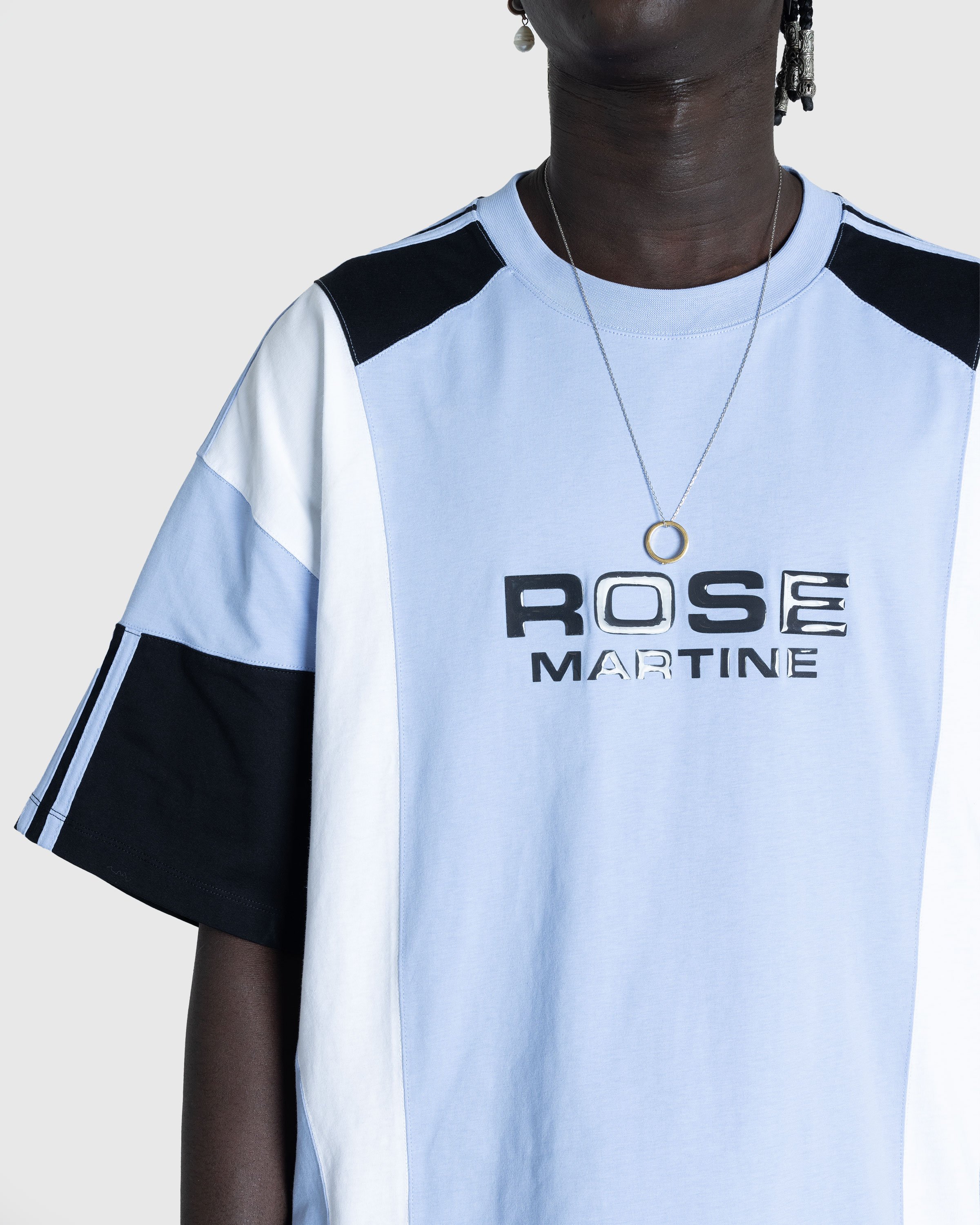 Martine Rose - Oversized Panelled T-Shirt Blue / White / Black - Clothing - Blue - Image 5
