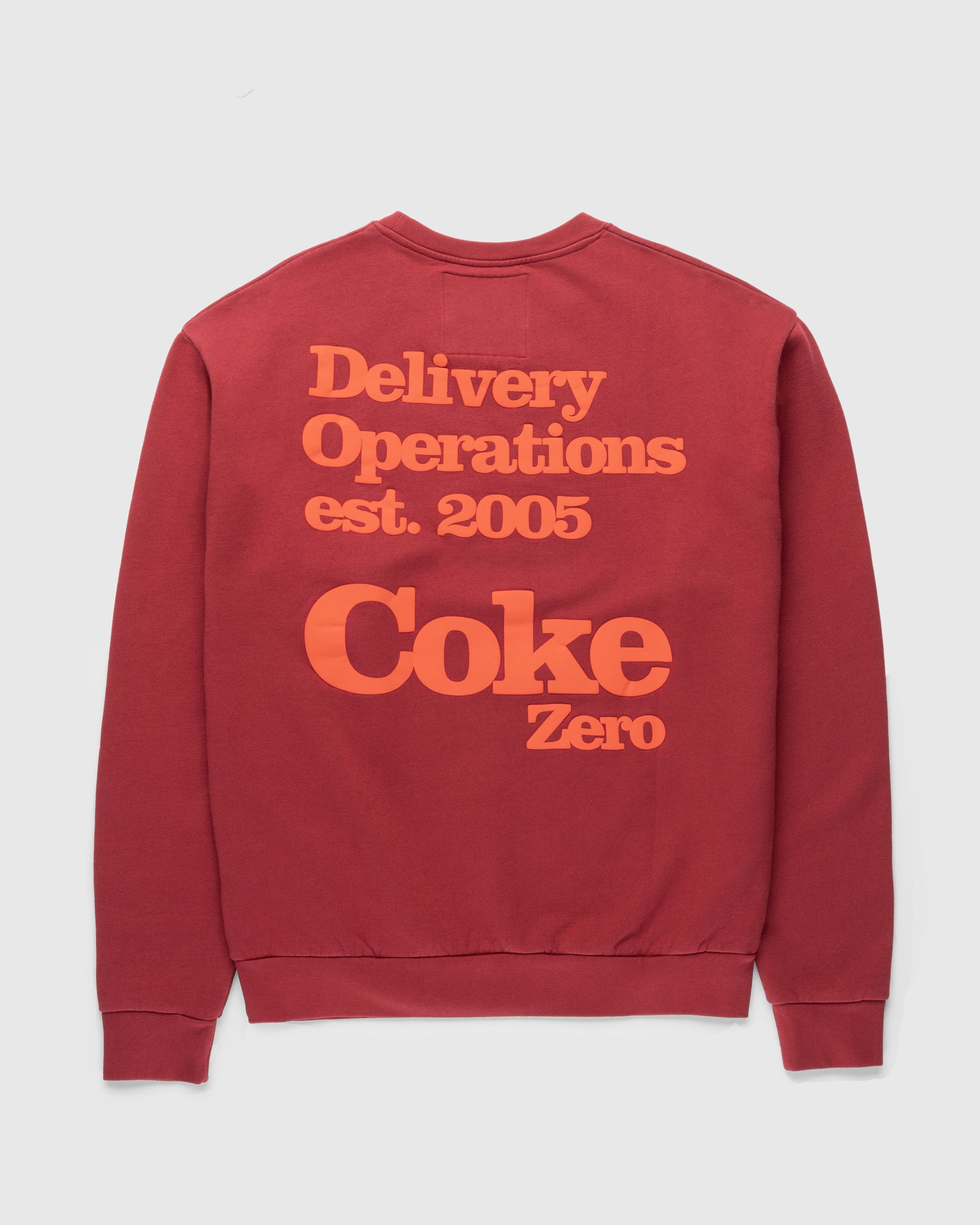 Highsnobiety x Coca-Cola Zero Sugar - Crewneck Burgundy - Clothing - Red - Image 1