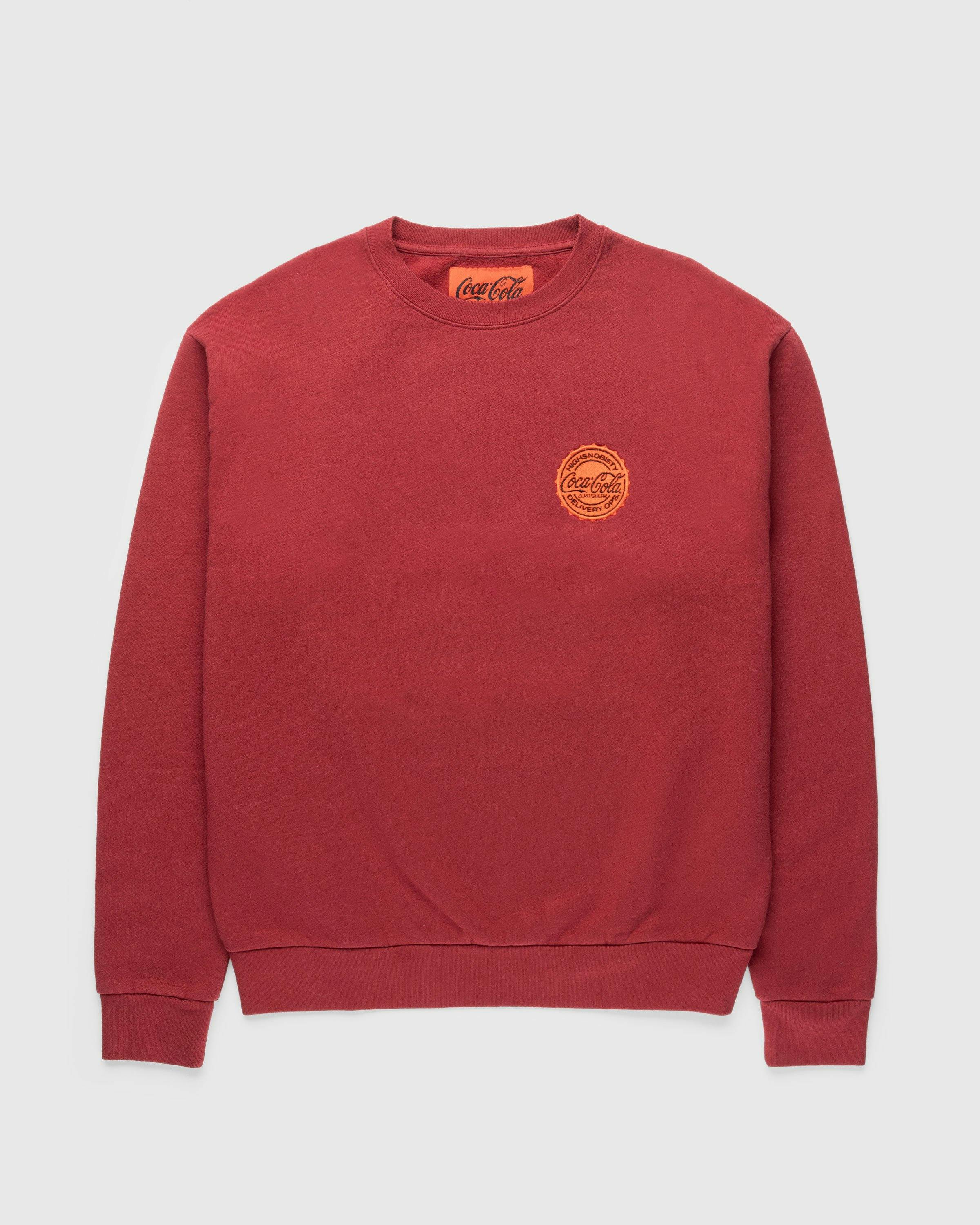 Highsnobiety x Coca-Cola Zero Sugar - Crewneck Burgundy - Clothing - Red - Image 2