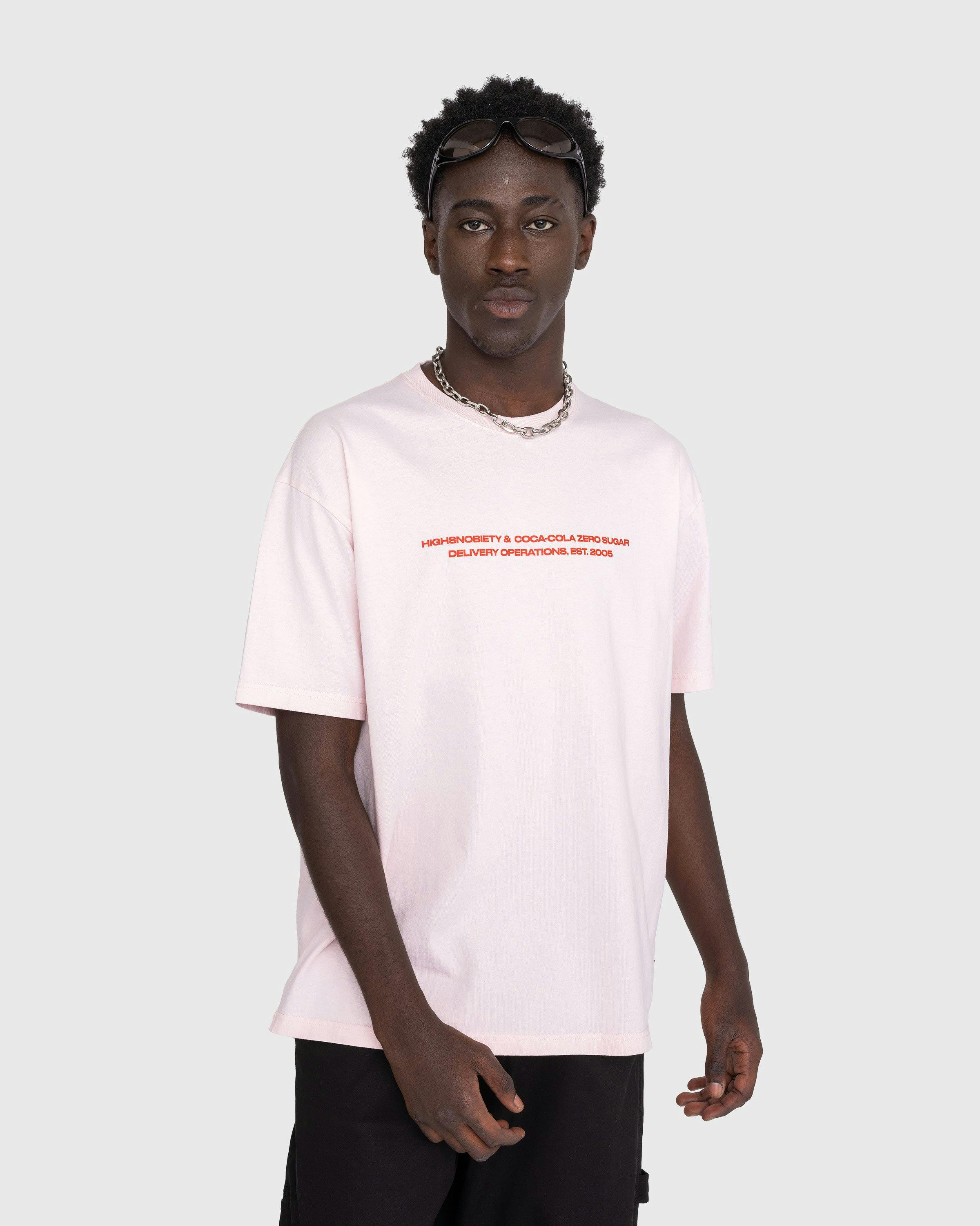 Highsnobiety x Coca-Cola Zero Sugar - Short Sleeve T-Shirt Pink - Clothing - Pink - Image 3