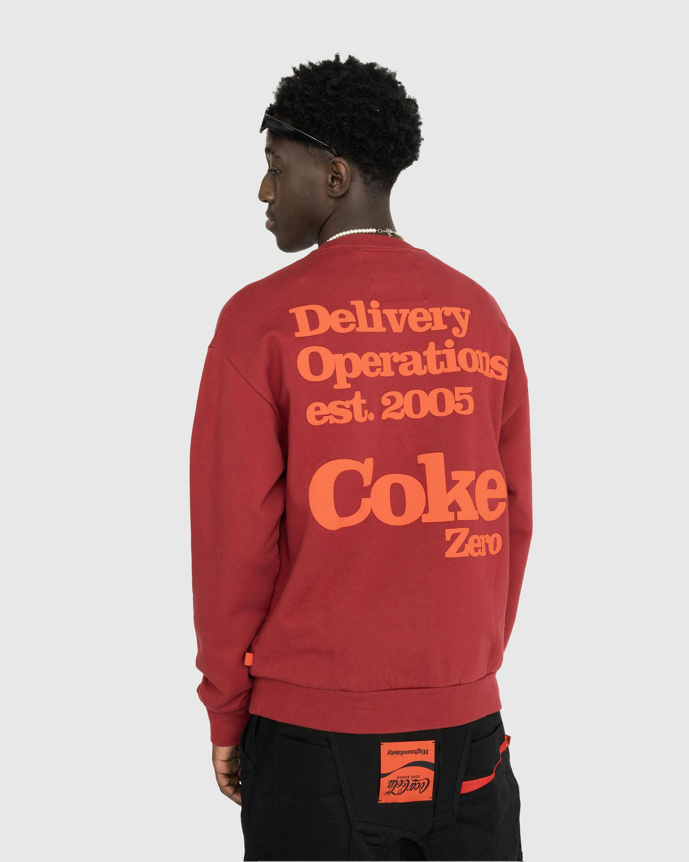 Highsnobiety x Coca-Cola Zero Sugar - Crewneck Burgundy - Clothing - Red - Image 4