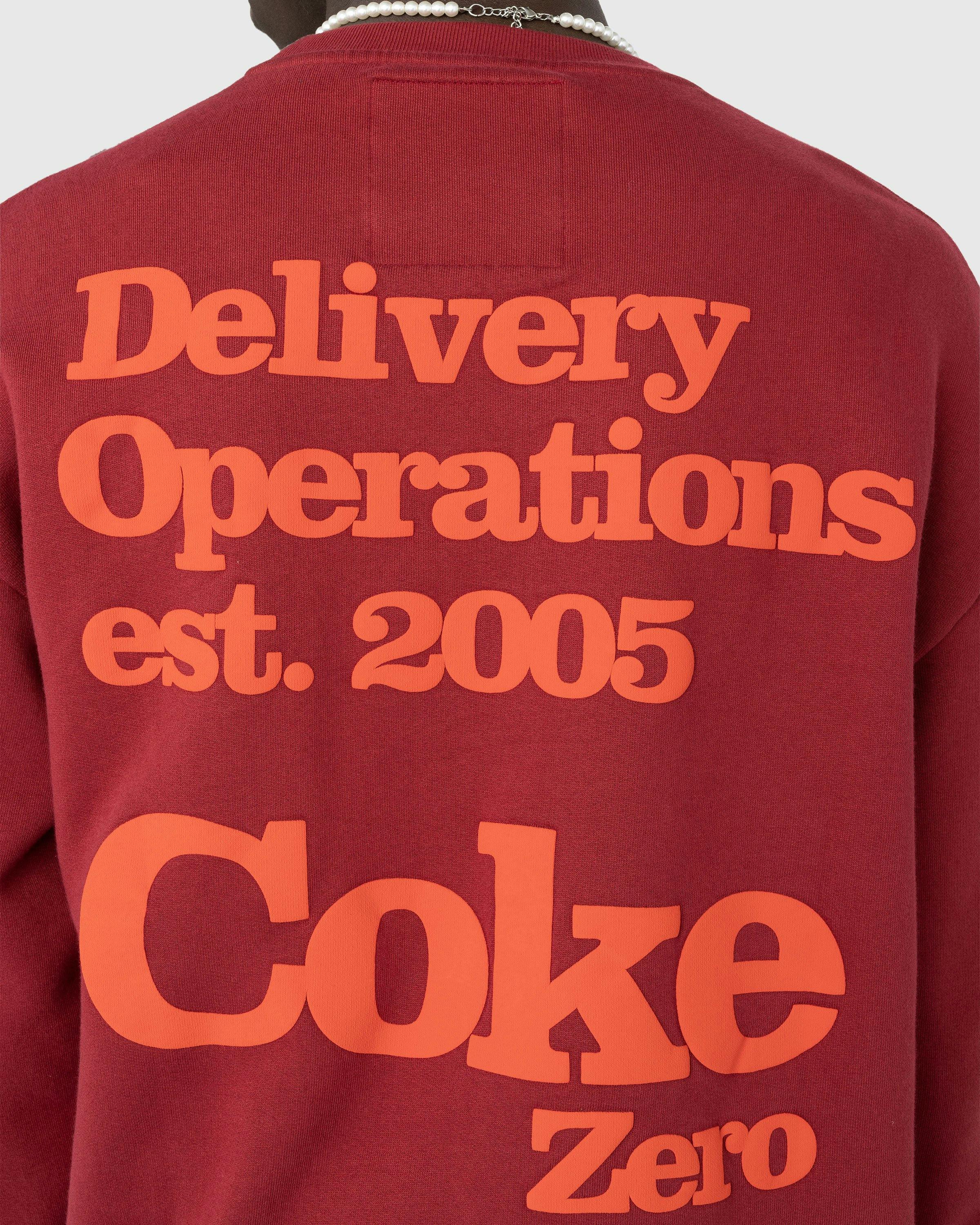 Highsnobiety x Coca-Cola Zero Sugar - Crewneck Burgundy - Clothing - Red - Image 6