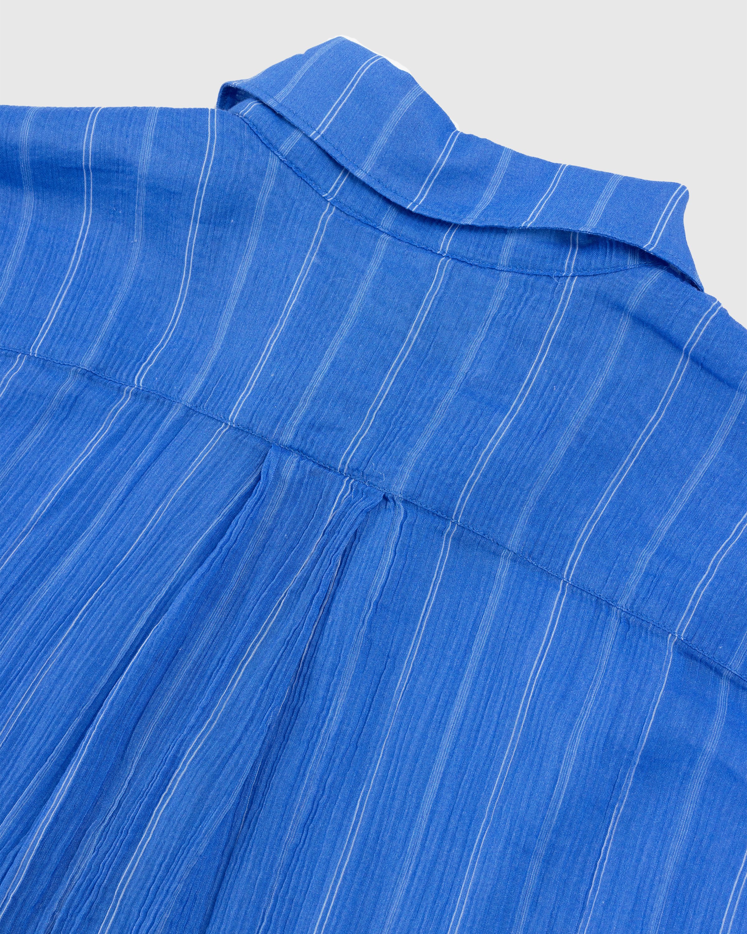 Our Legacy - Initial Shirt Blue Rayon Plait Stripe - Clothing - Blue - Image 6