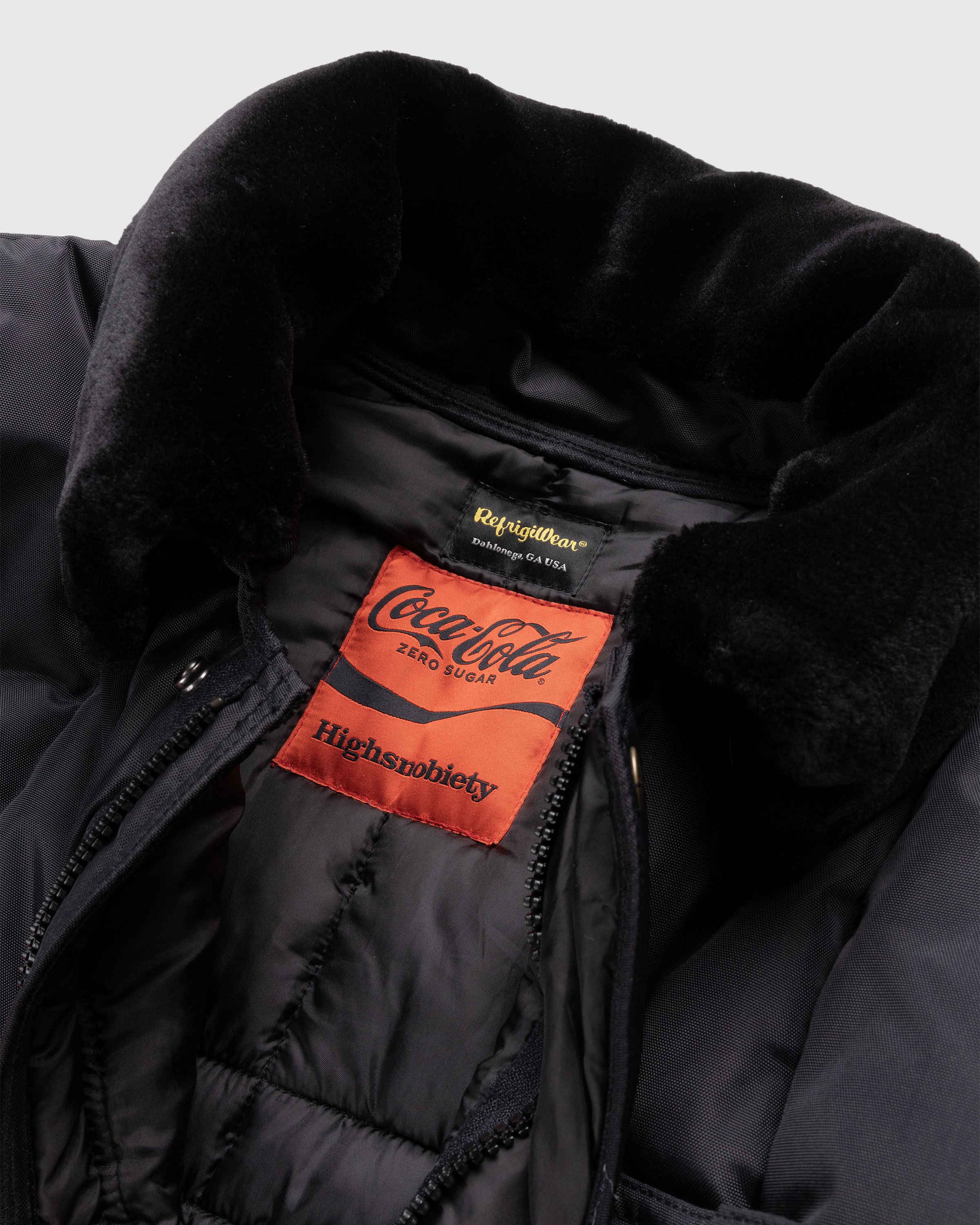 Highsnobiety x Coca-Cola Zero Sugar - RefrigiWear Iron-Tuff® Polar Jacket - Clothing - Black - Image 8