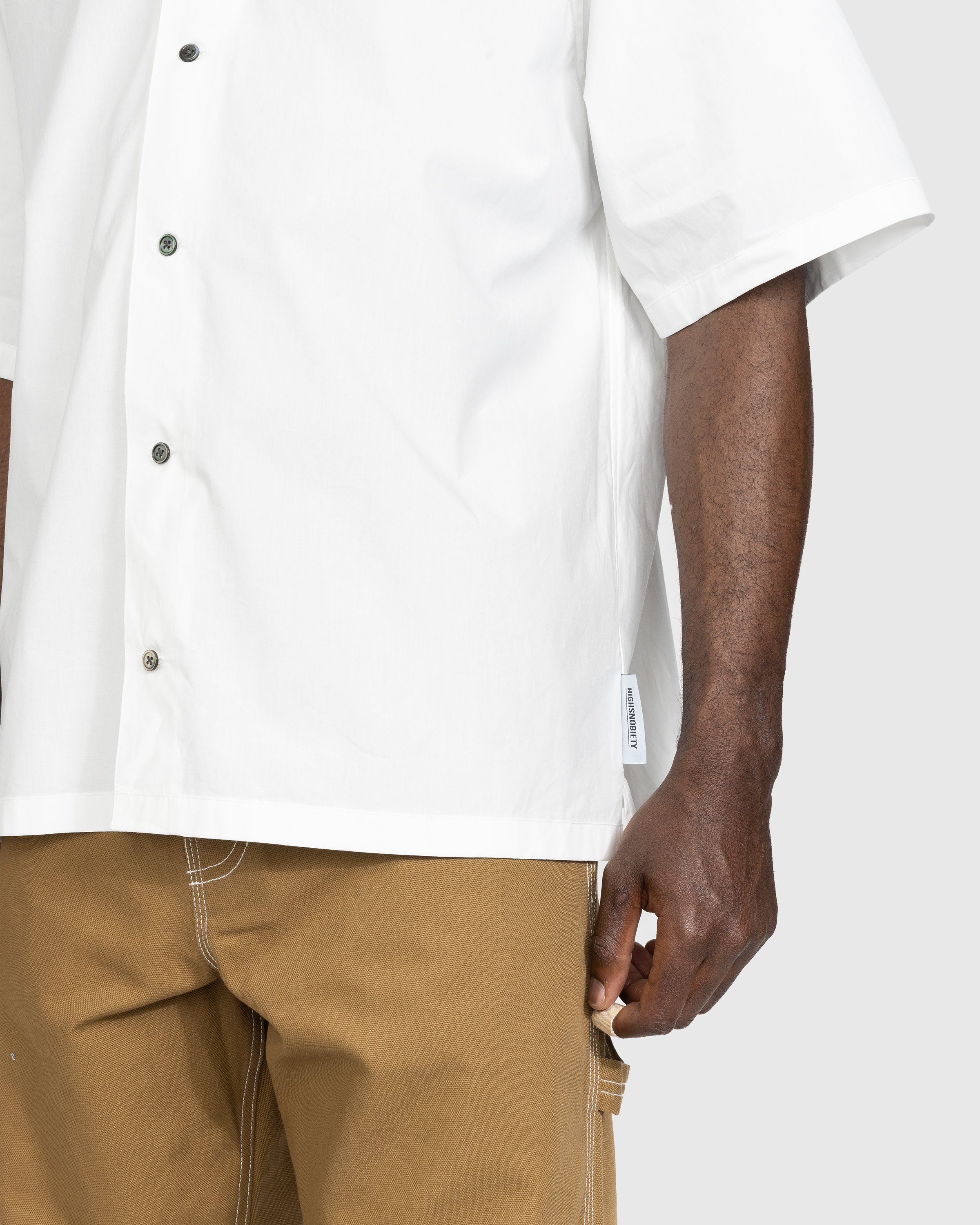 Highsnobiety - Poplin Short-Sleeve Shirt White - Clothing - White - Image 5