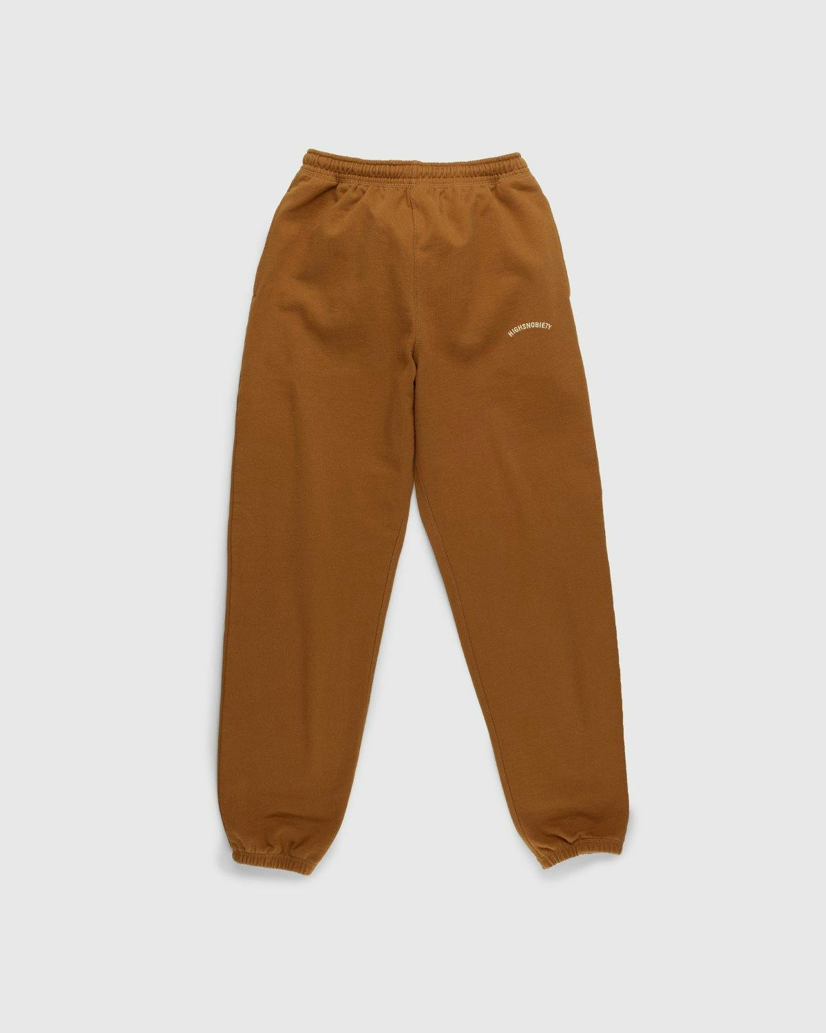 Highsnobiety - Logo Fleece Staples Pants Acorn - Clothing - Green - Image 1