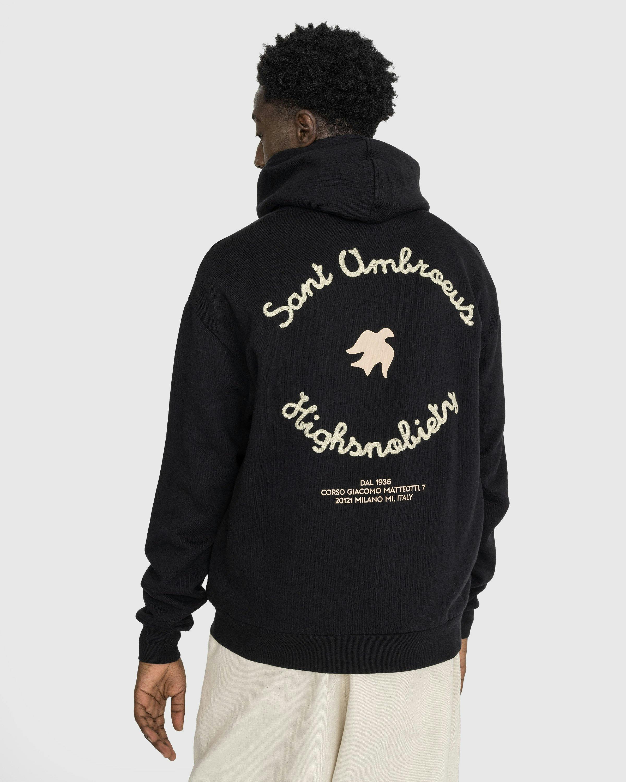 Highsnobiety x Sant Ambroeus - Black Hoodie - Clothing - Black - Image 4