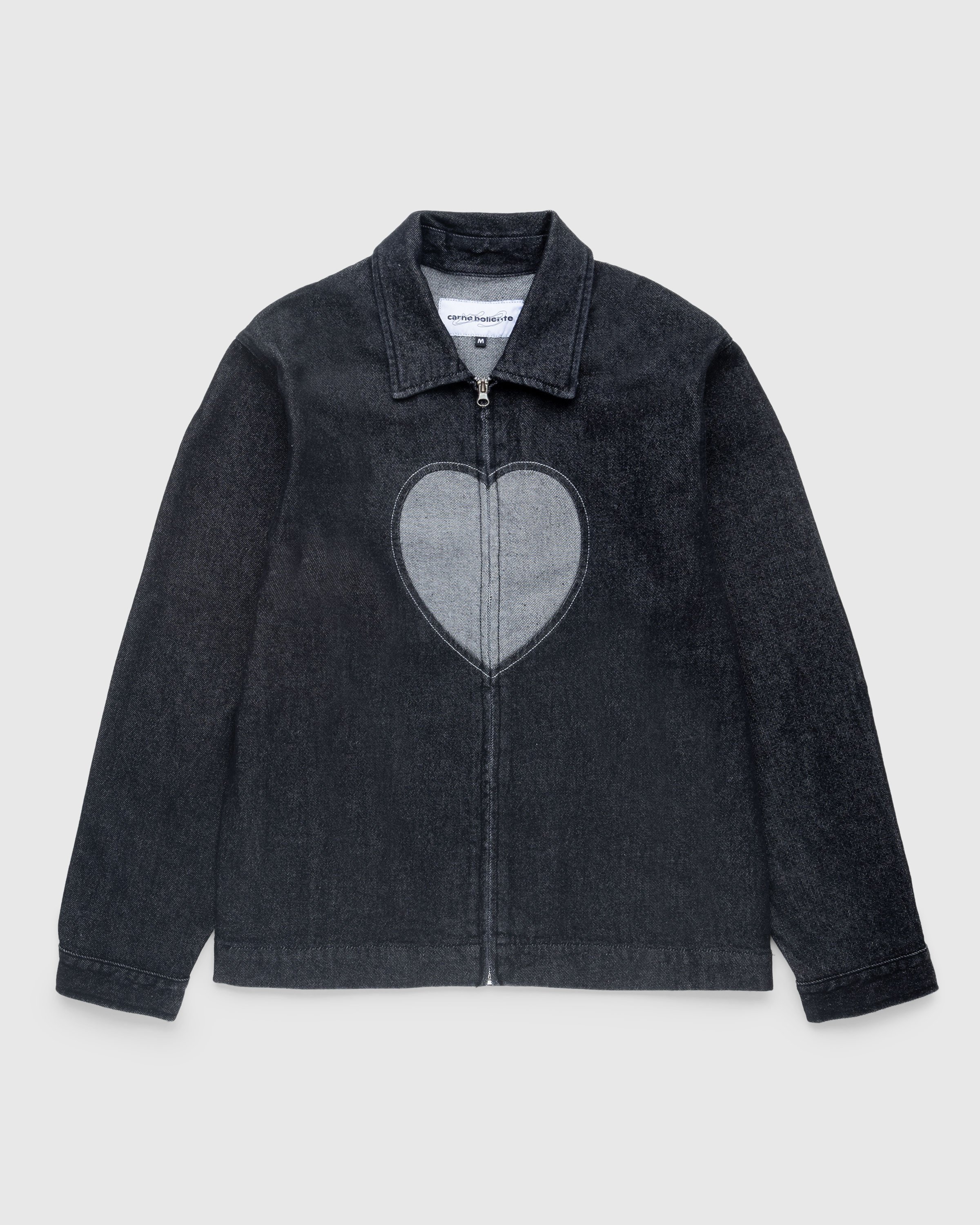 Carne Bollente - Heart Slice Jacket Washed Black - Clothing - Black - Image 1