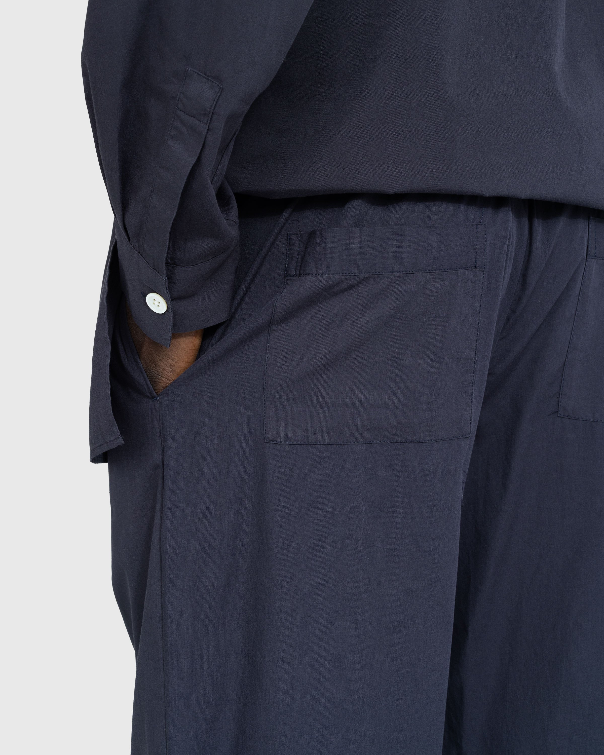 Birkenstock x Tekla - Poplin Pyjama Pants Slate - Clothing - Black - Image 5