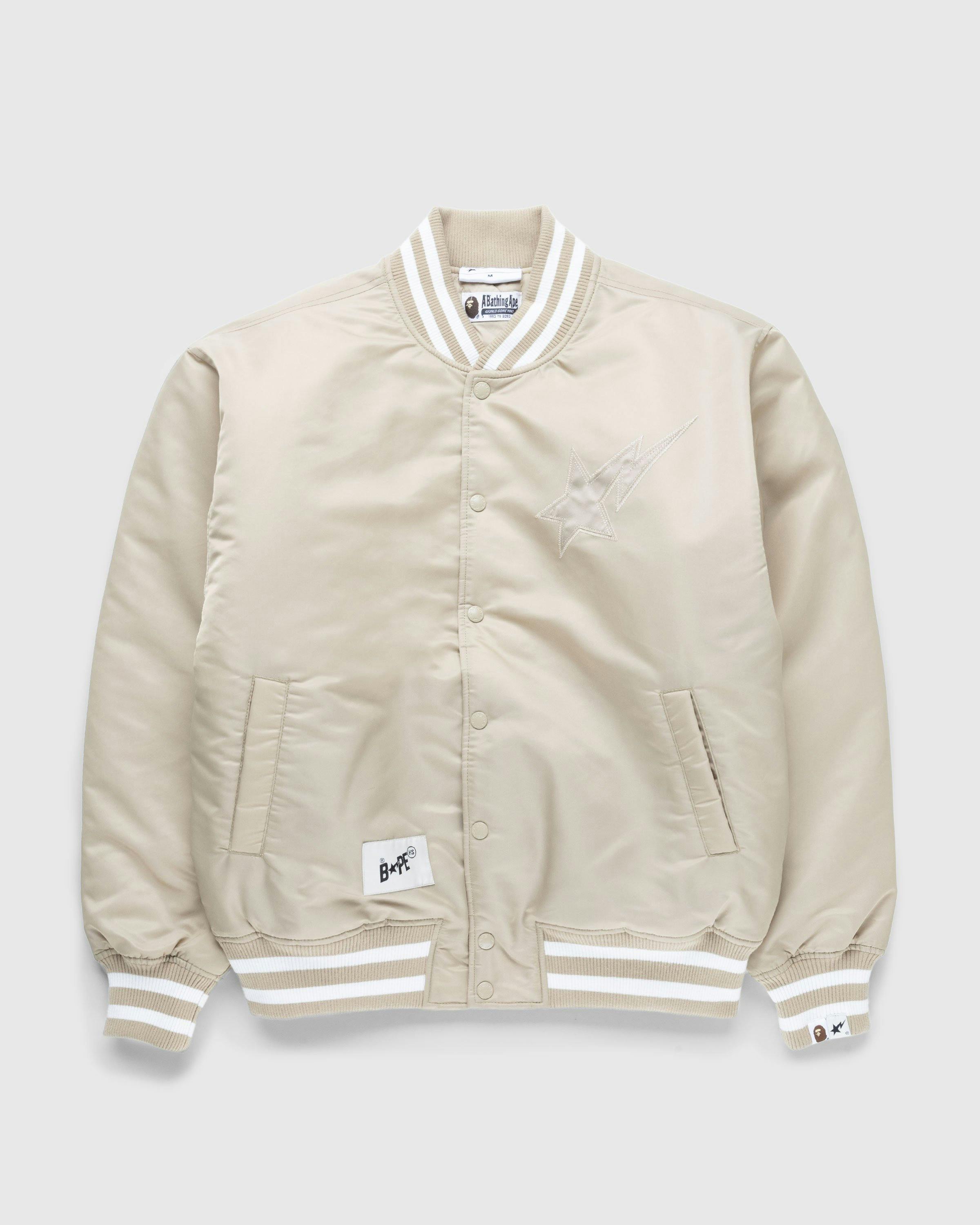 BAPE x Highsnobiety - Varsity Jacket Beige - Clothing - Beige - Image 1