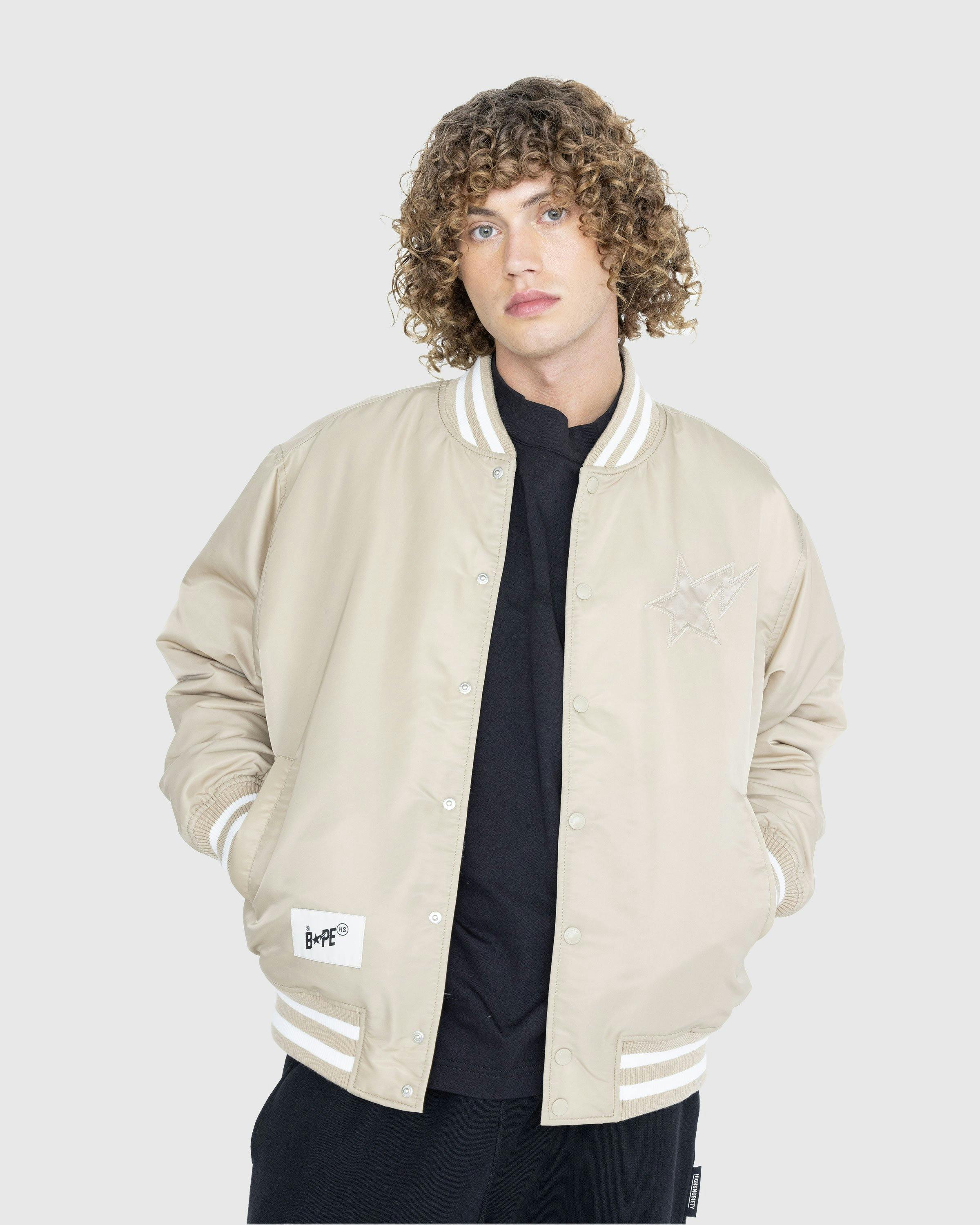 BAPE x Highsnobiety - Varsity Jacket Beige - Clothing - Beige - Image 3