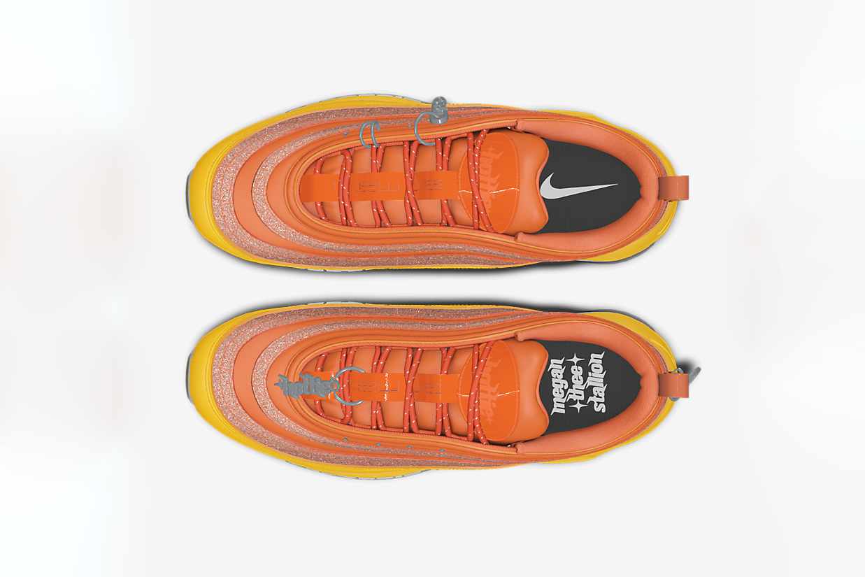 Megan Thee Stallion's Nike Air Max 97 sneaker collab in orange