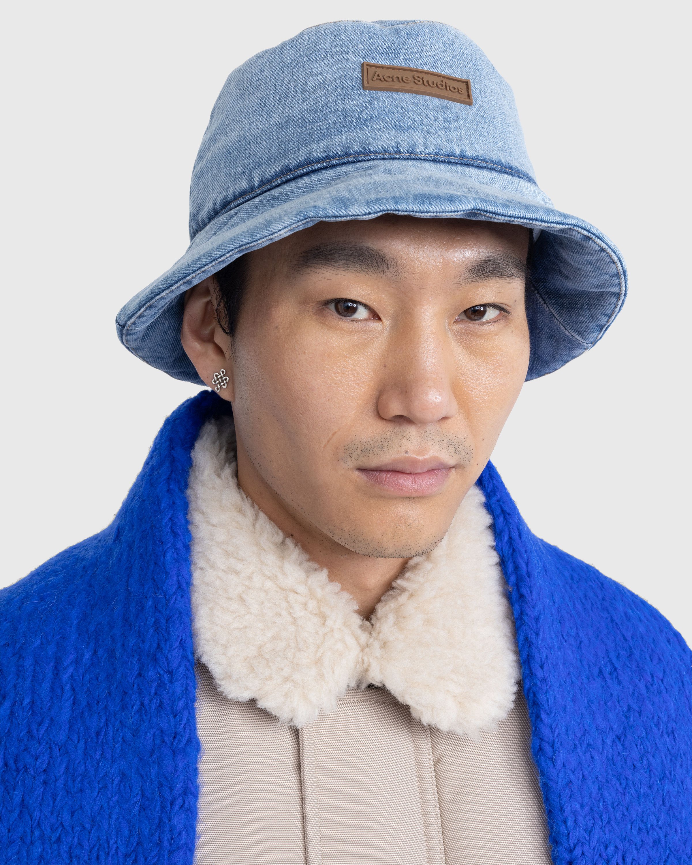 Acne Studios - Fuzzy Bucket Hat Blue  - Accessories - Blue - Image 5