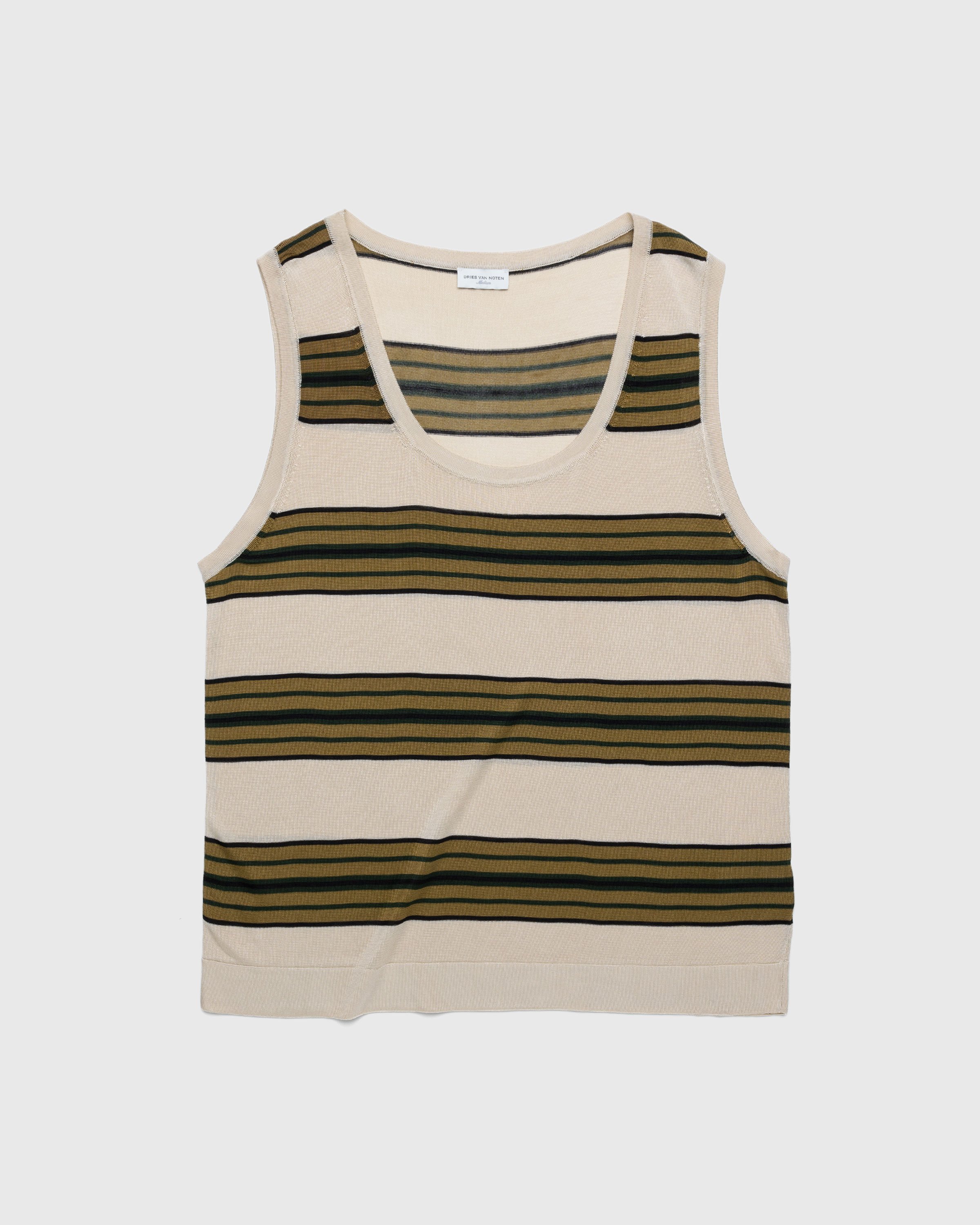 Dries van Noten - Milenco Striped Tank Top Vanille - Clothing - Beige - Image 1