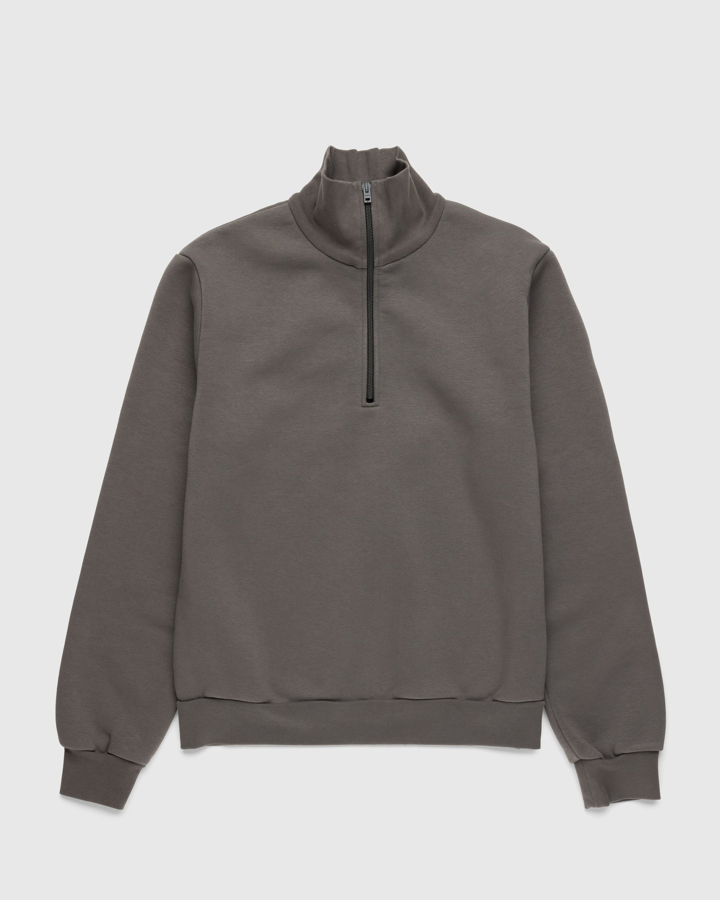 Acne Studios - Zippered Sweater Mud Grey - Clothing - Grey - Image 1