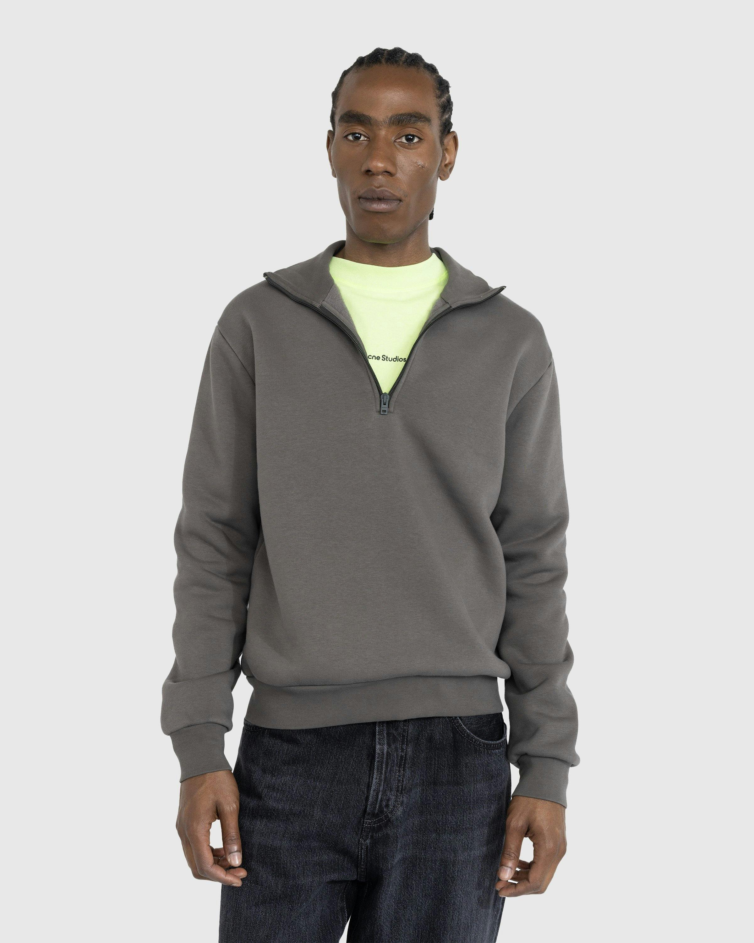 Acne Studios - Zippered Sweater Mud Grey - Clothing - Grey - Image 2