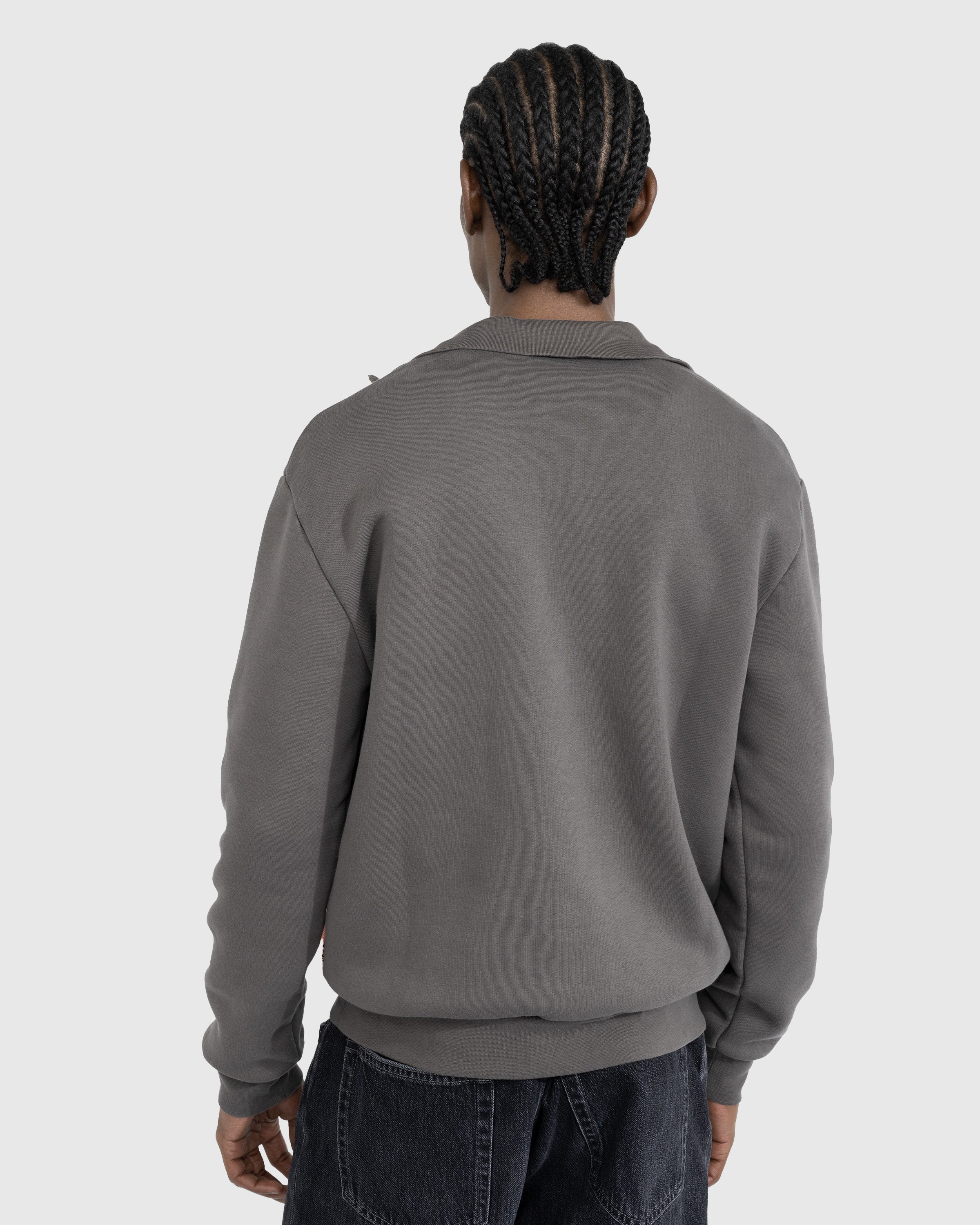 Acne Studios - Zippered Sweater Mud Grey - Clothing - Grey - Image 3